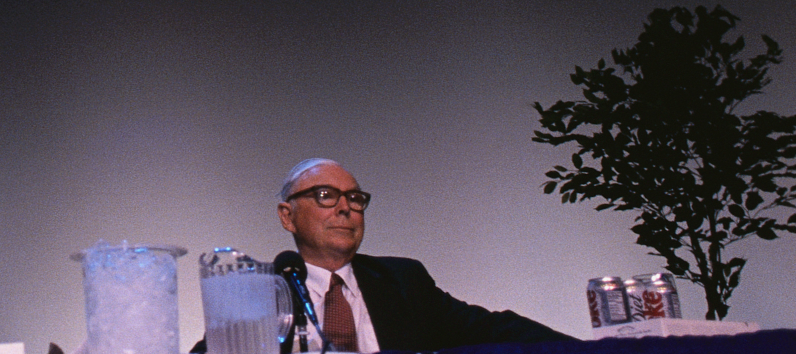 Charlie Munger of Berkshire Hathaway speaks at the company's annual shareholders' meeting.