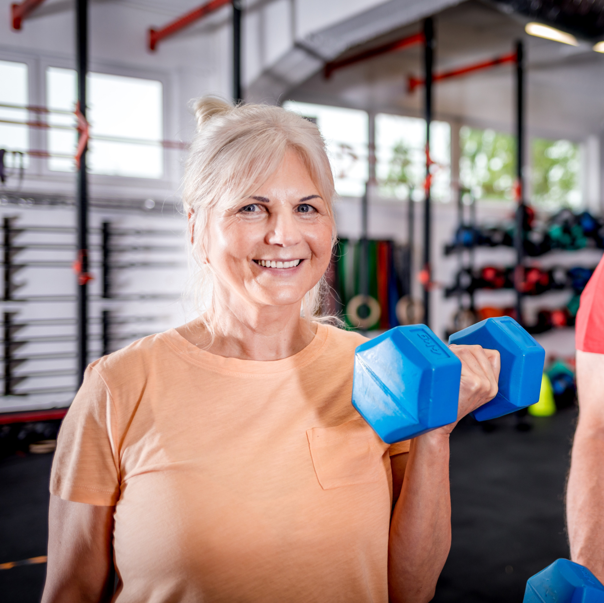 Retirees working out
