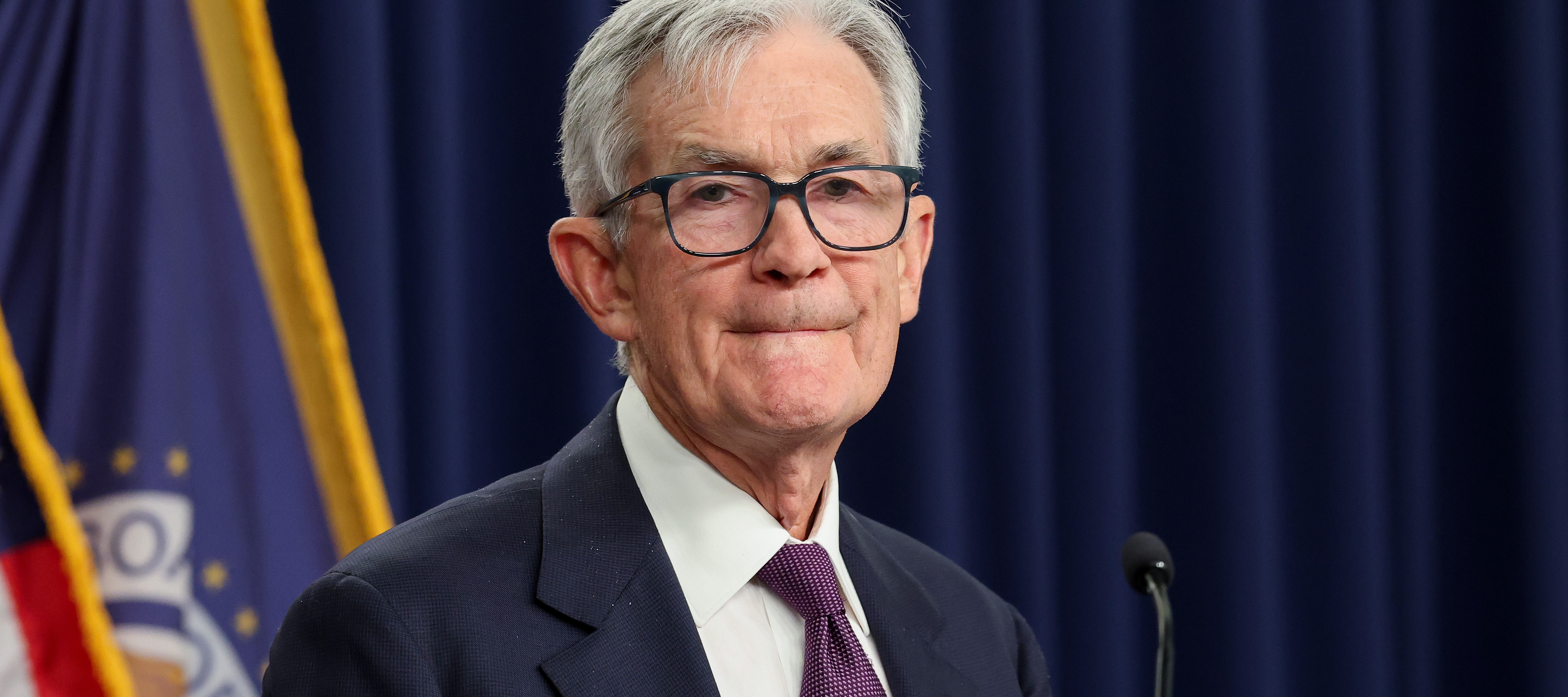 Jerome Powell takes questions during a press conference following the Federal Open Markets Committee meeting at the Federal Reserve.