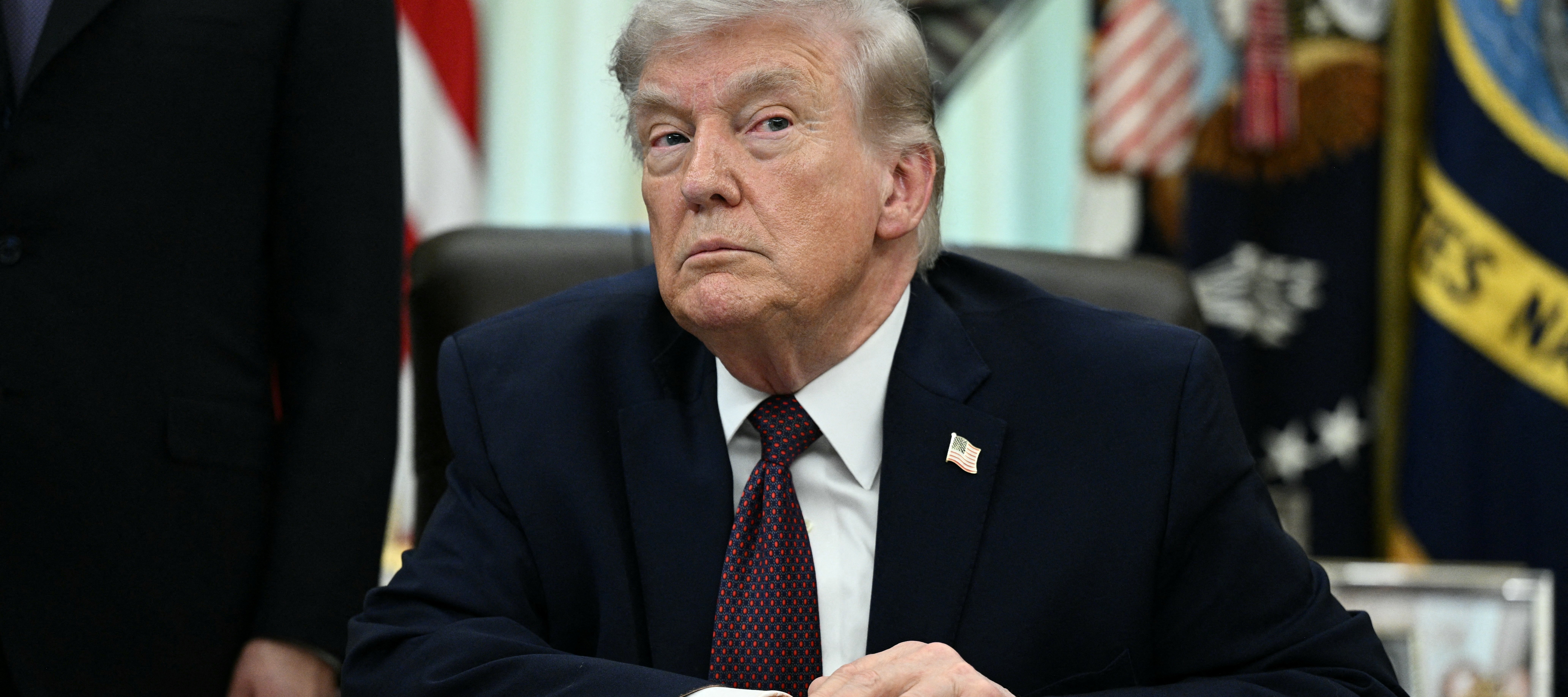 President Donald Trump, seen here in the Oval Office, is seeing approval ratings in the 30s as gas prices soar after the war in Iran..