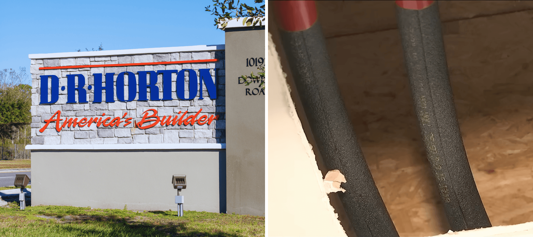 Defective pipes alleged to be a part of builds done by D.R. Horton, America's largest homebuilder.