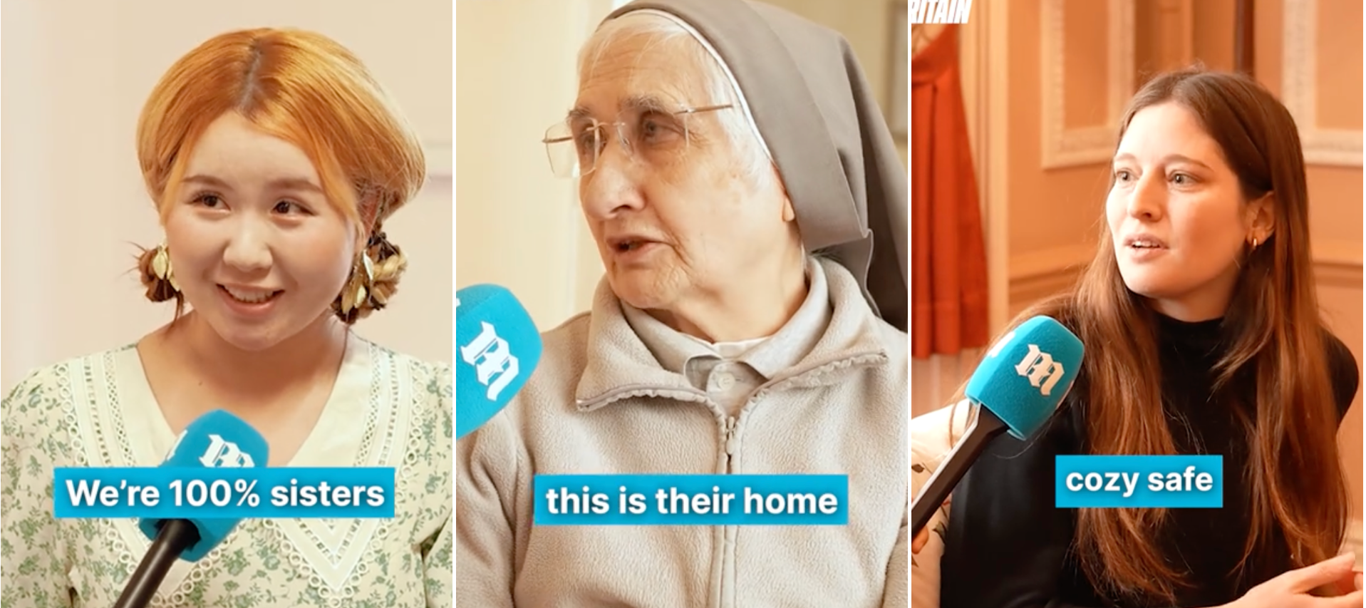 Young women in London, England have found affordable housing living with nuns.