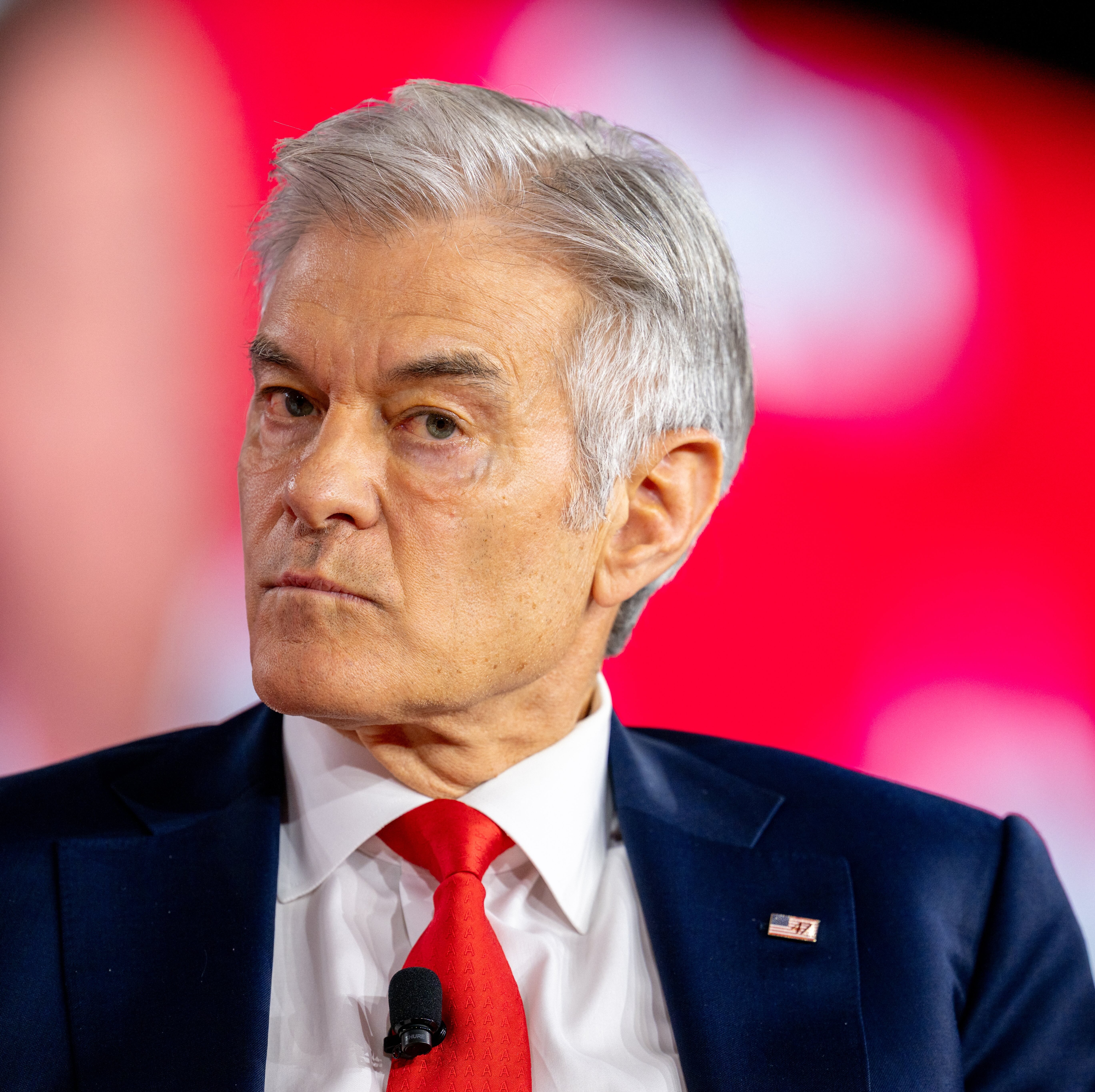 Mehmet Oz participates in a discussion during the Conservative Political Action Conference (CPAC) at the Gaylord Texan Resort and Conference Center on March 26, 2026