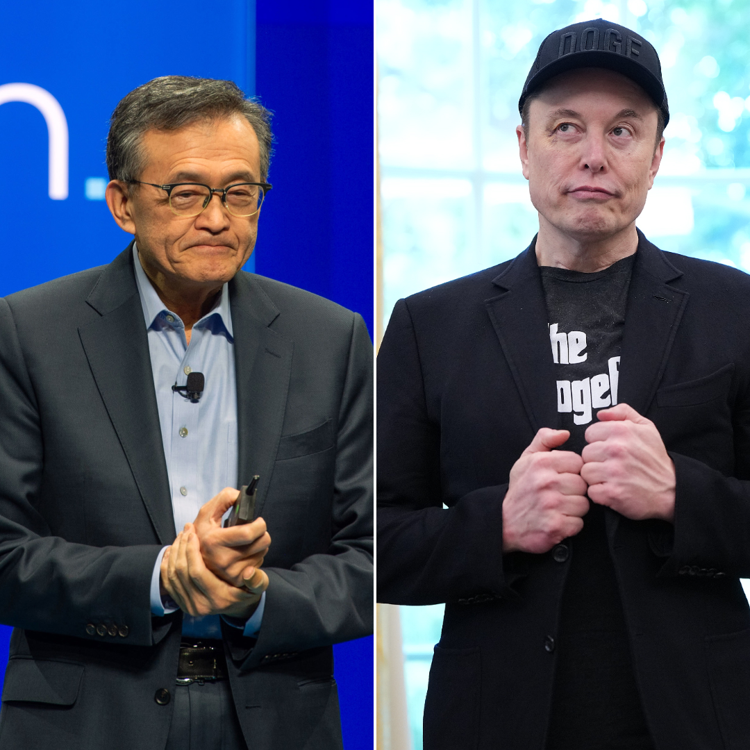 Lip-Bu Tan, Chief Executive Officer of Intel, and Elon Musk, CEO of Tesla and SpaceX