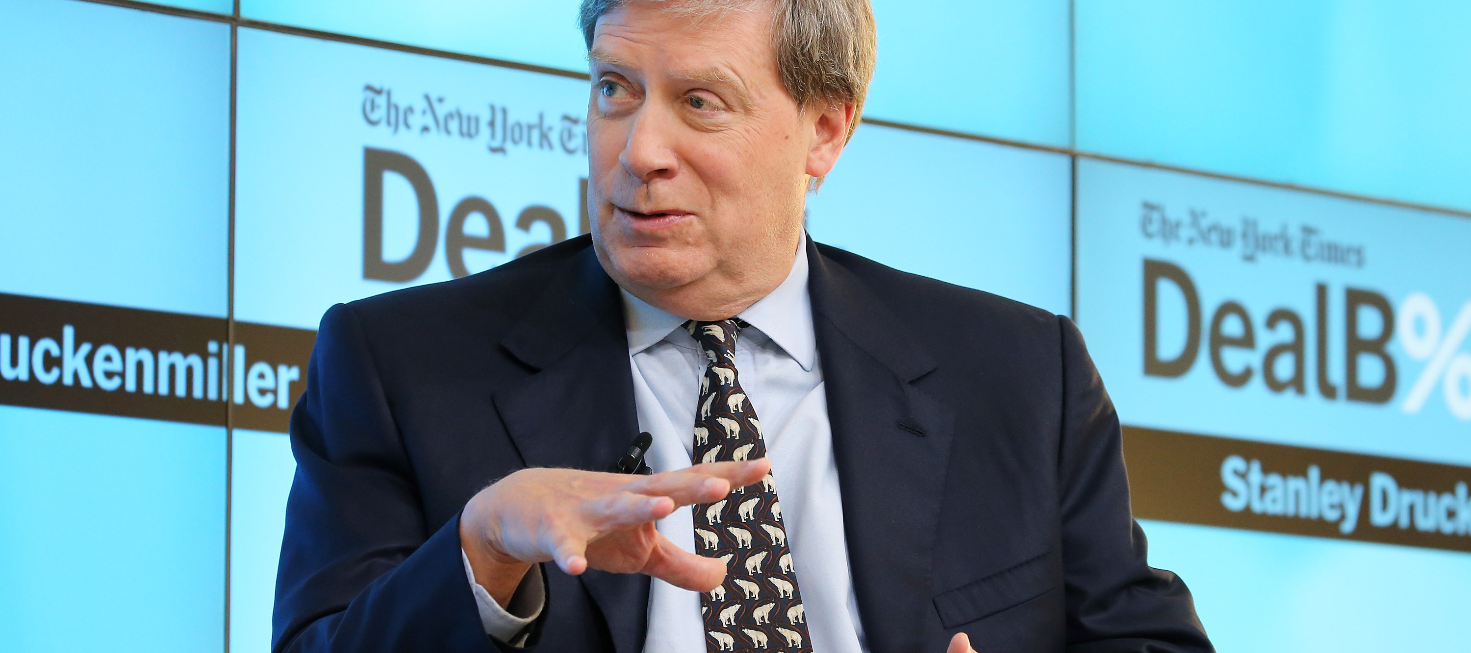 Stanley Druckenmiller participates in a panel discussion at the New York Times 2015 DealBook Conference.