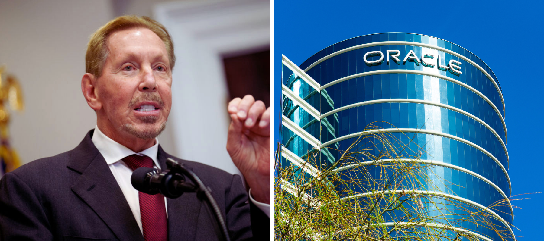 Larry Ellison and ORACLE building