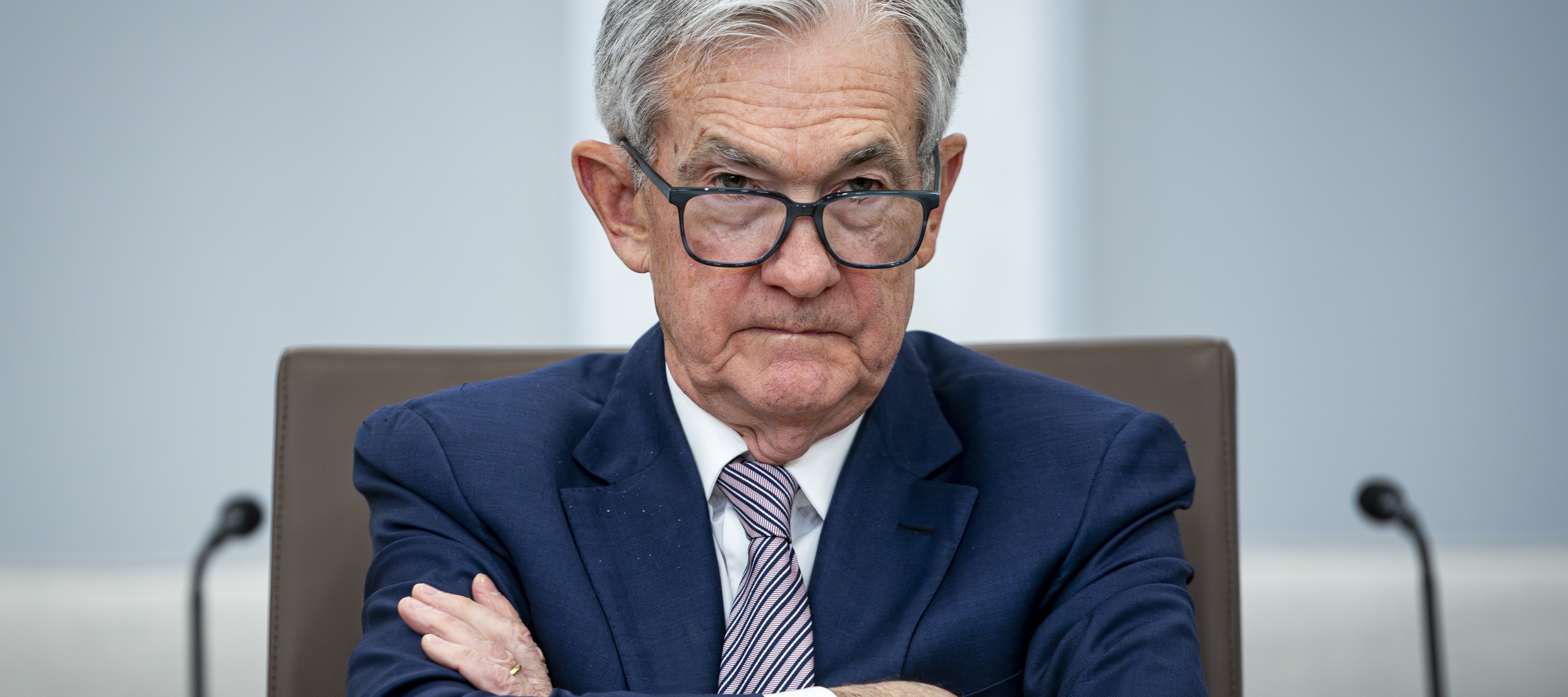 Jerome Powell, chairman of the US Federal Reserve, during the Federal Reserve Board open meeting on March 19