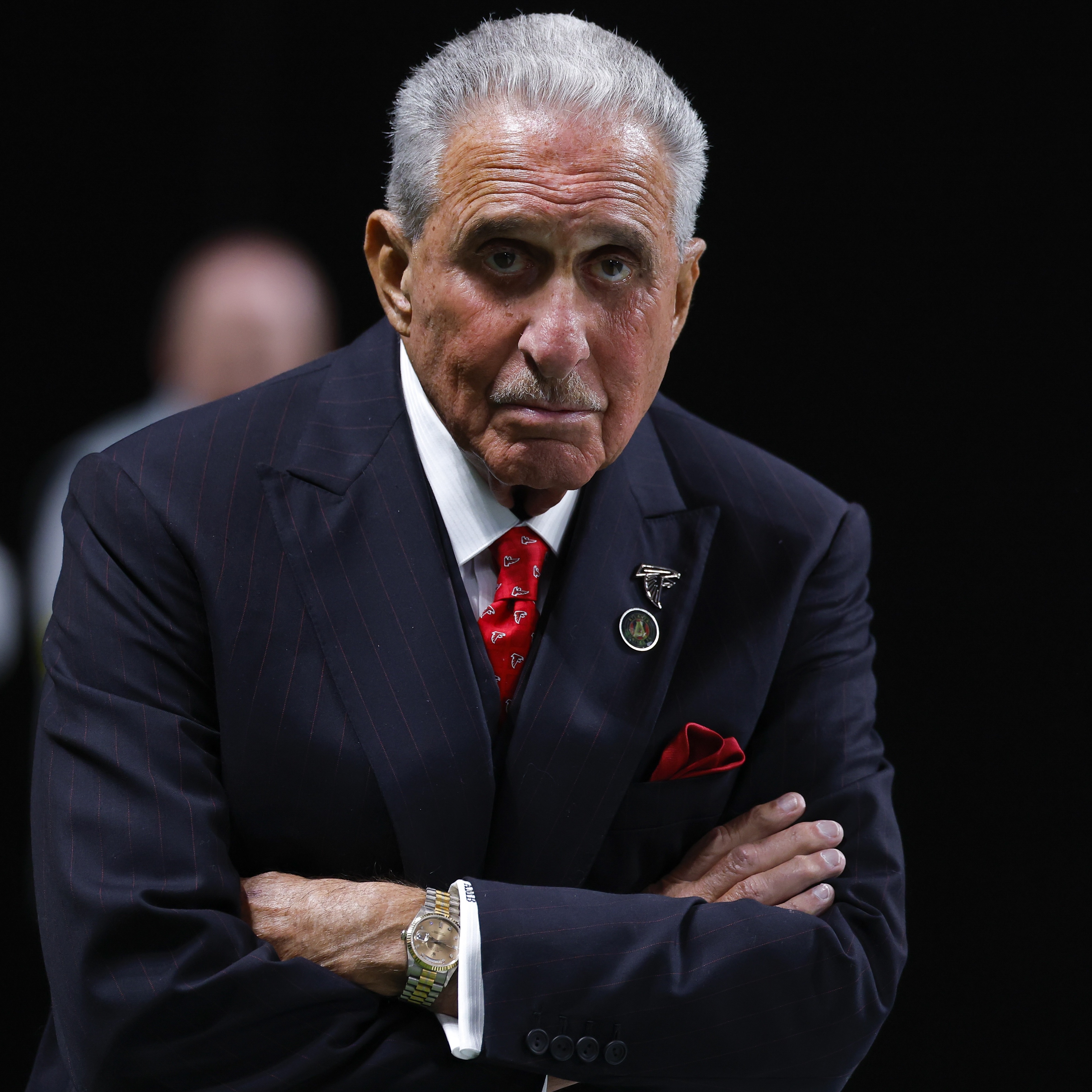 Atlanta Falcons owner Arthur Blank looks on during the fourth quarter of a game against the New Orleans Saints