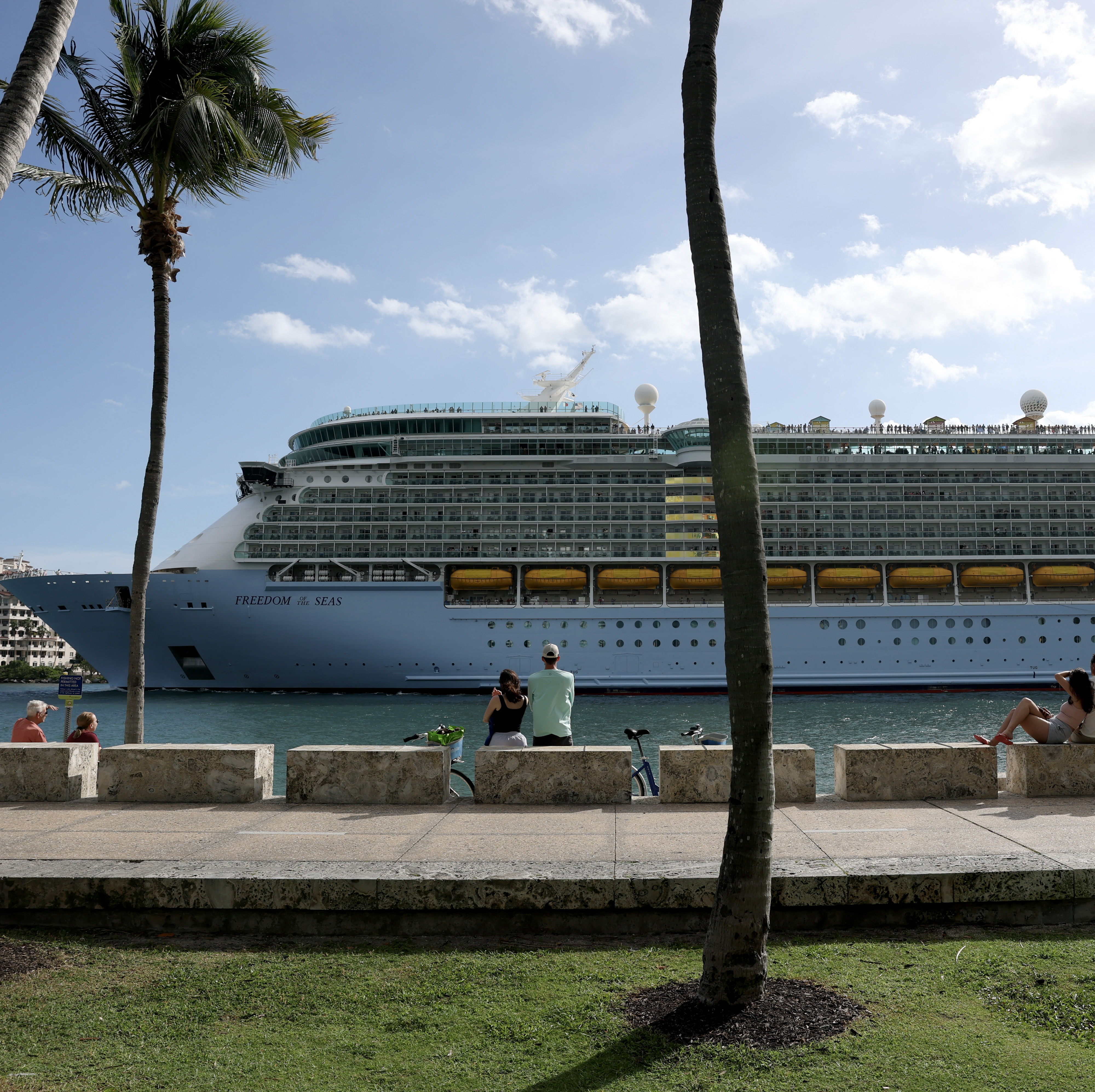 The Royal Caribbean Freedom of the Seas cruise ship sets sail from Miami on March 12, 2026.