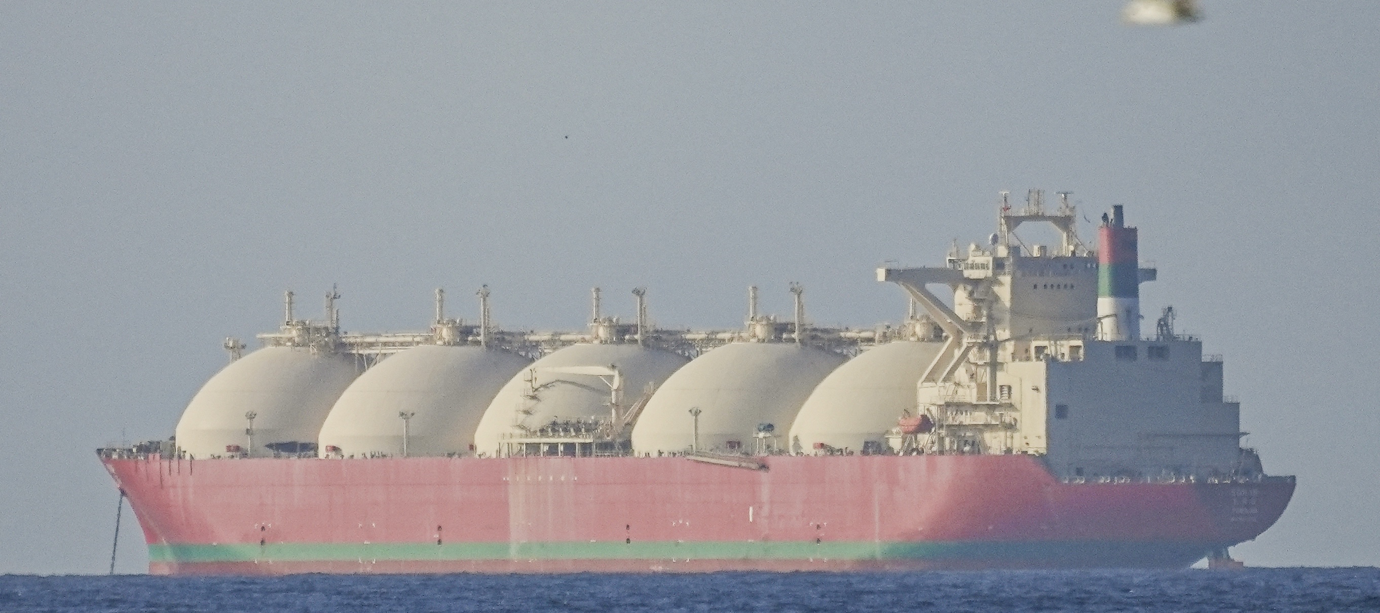 view of the vessels heading towards the Strait of Hormuz following the two-week temporary ceasefire reached between the United States and Iran