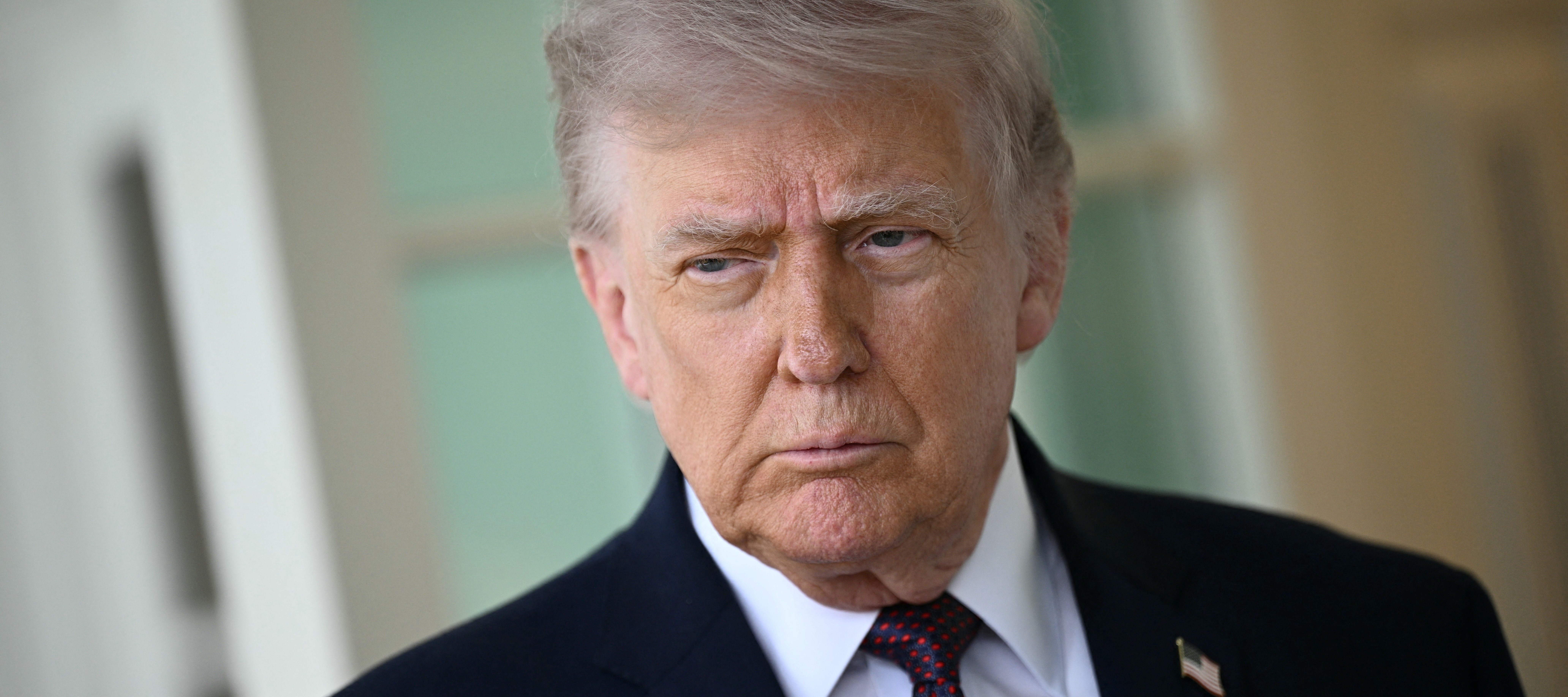 t Donald Trump speaks to the press outside the Oval Office at the White House in Washington on April 13, 2026