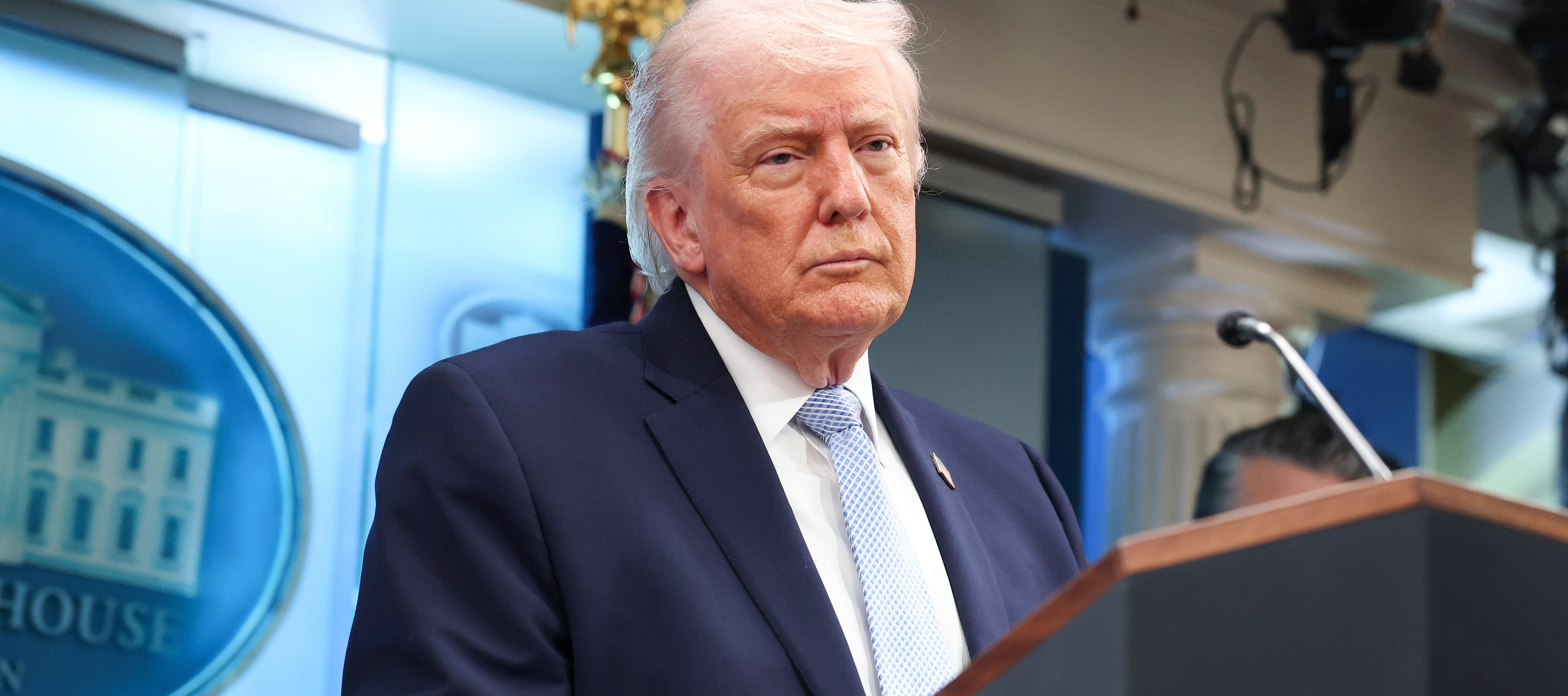 U.S. importers paid more than $165 billion after President Donald Trump, seen here in a news conference at the White House, introduced reciprocal tariffs in April 2025.