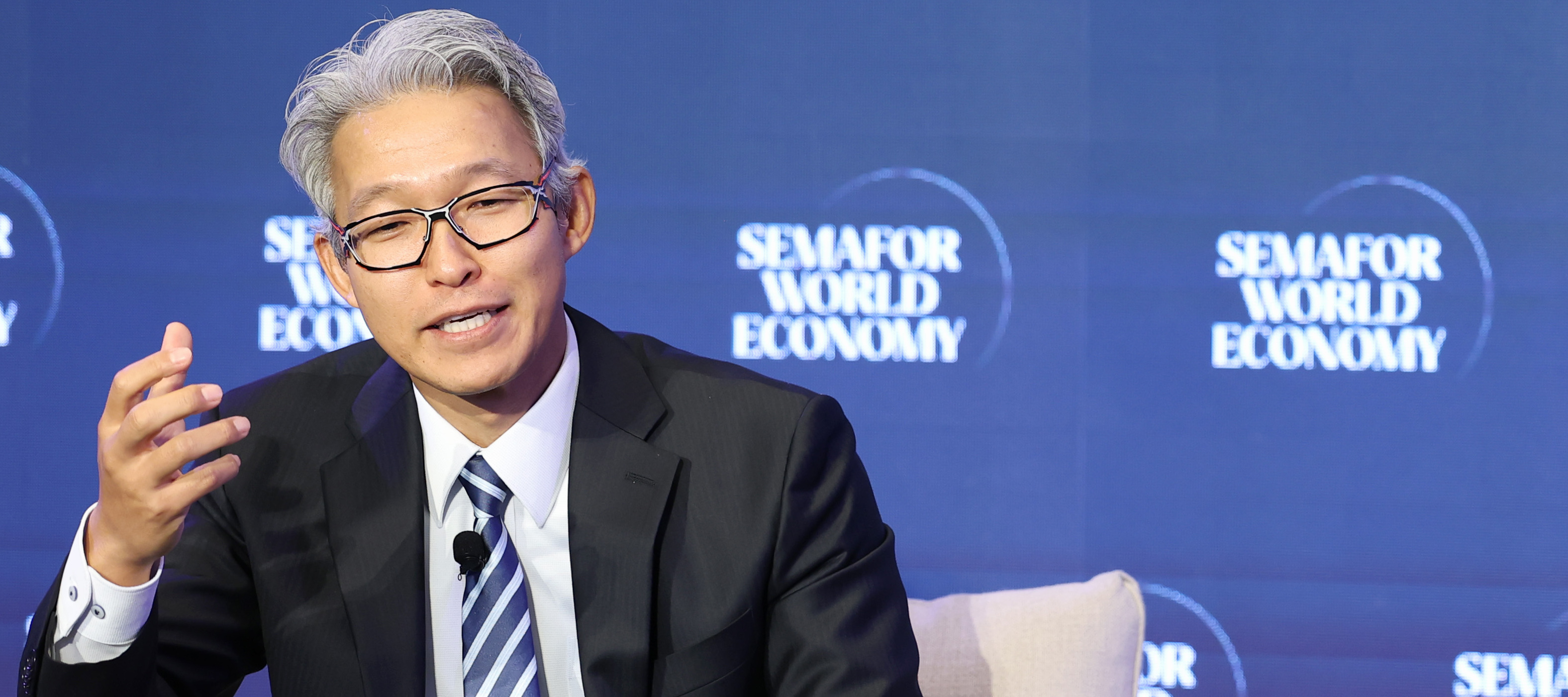 Indeed CEO Hisayuki “Deko” Idekoba speaks on stage during Semafor World Economy 2026 on April 15, 2026 in Washington, DC.