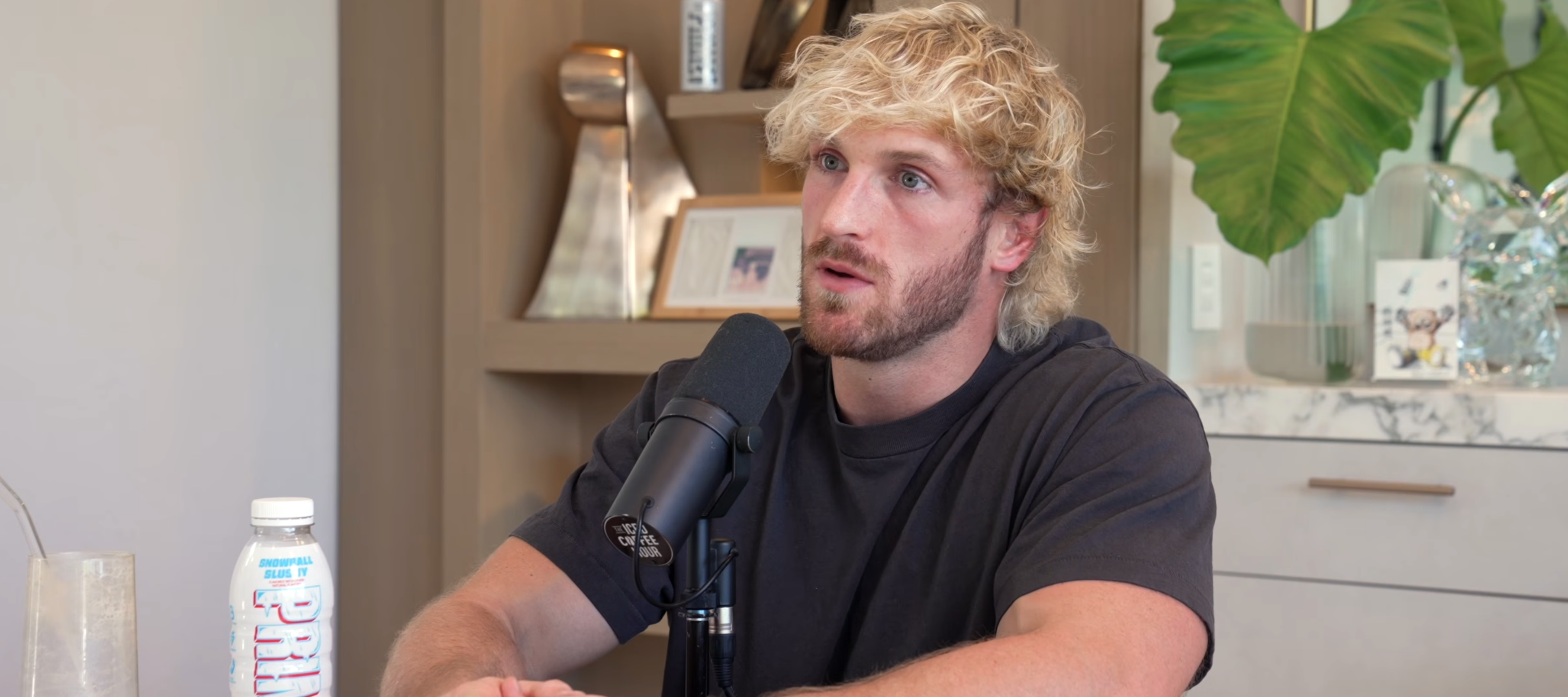 Logan Paul discusses his dinosaur skull on The Iced Coffee Hour.
