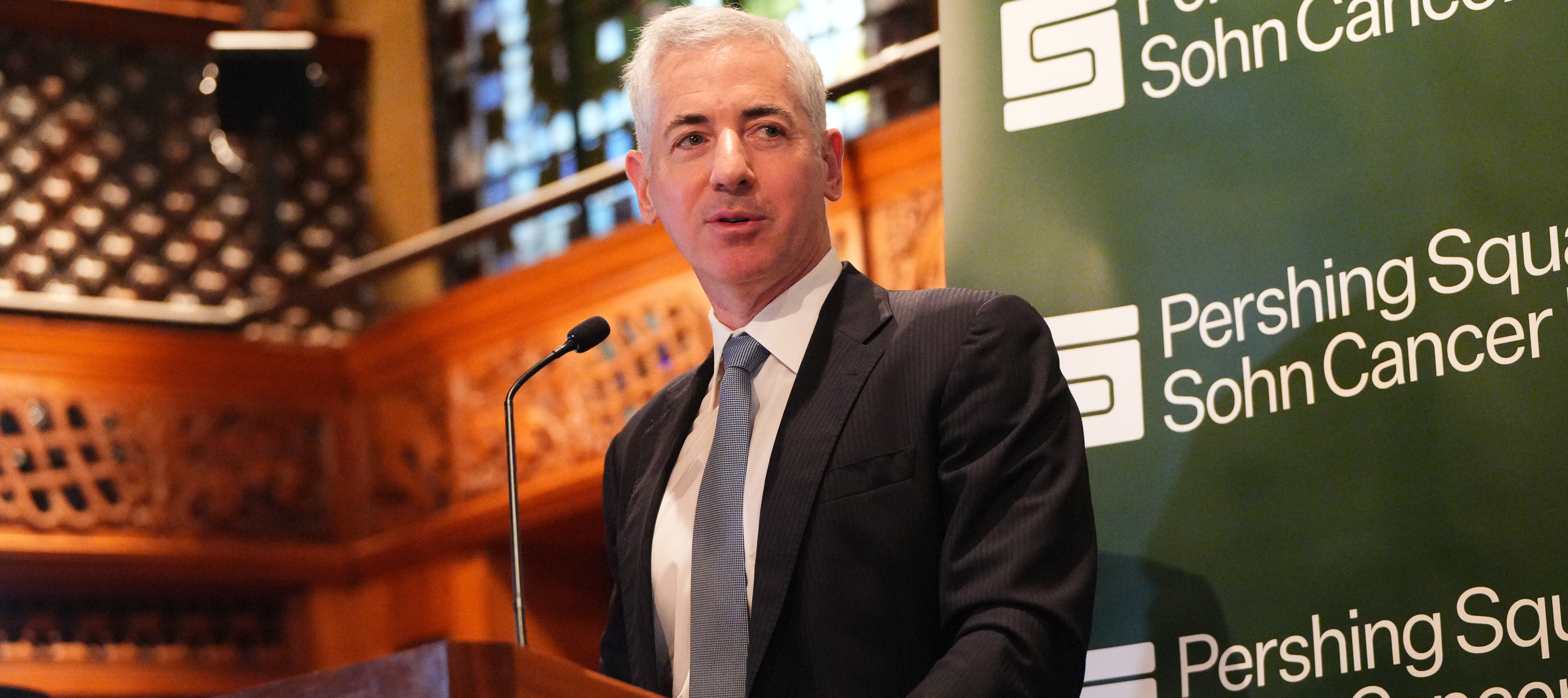 Bill Ackman speaks at The 2024 Pershing Square Foundation Prize Dinner.