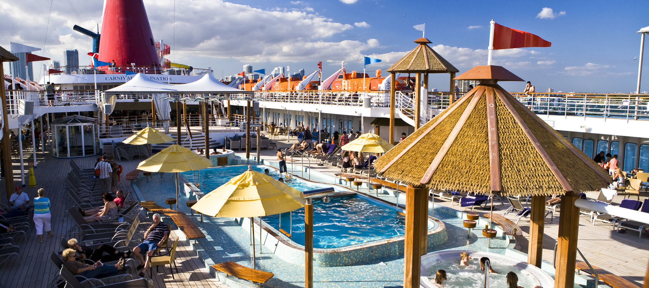 Pool deck of a Carnival cruiseship
