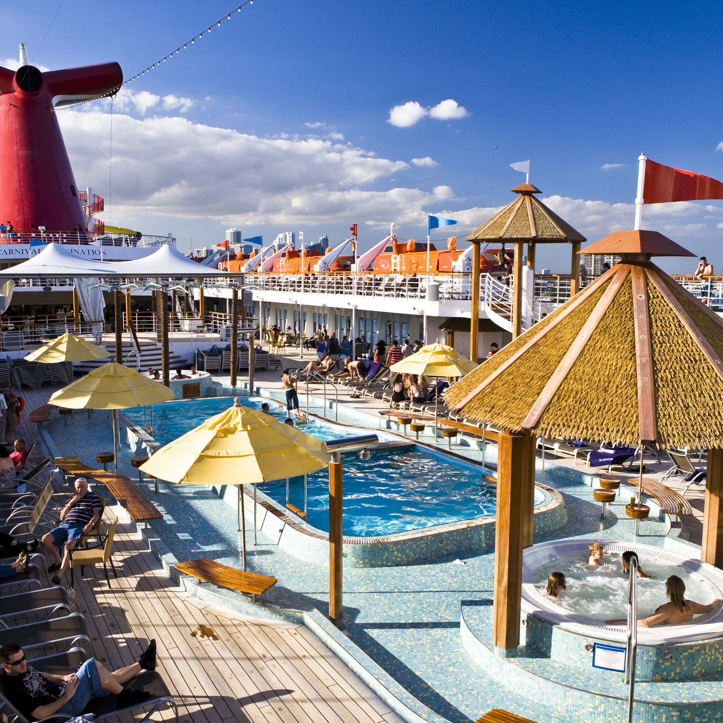 Pool deck of a Carnival cruiseship
