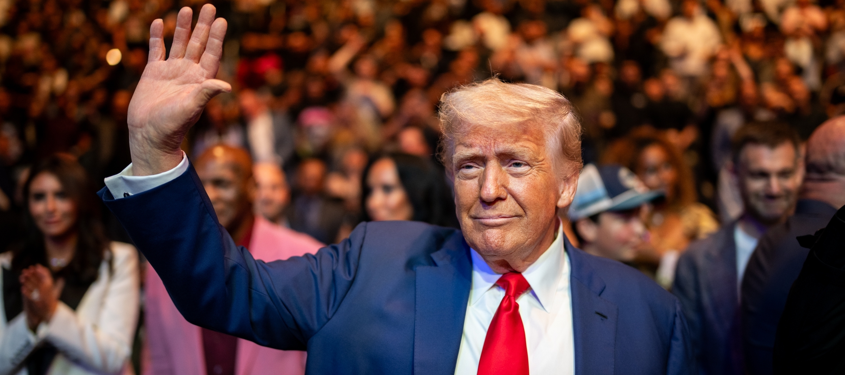 President Donald Trump attends UFC 316 at the Prudential Center in Newark, NJ., June 7, 2025.