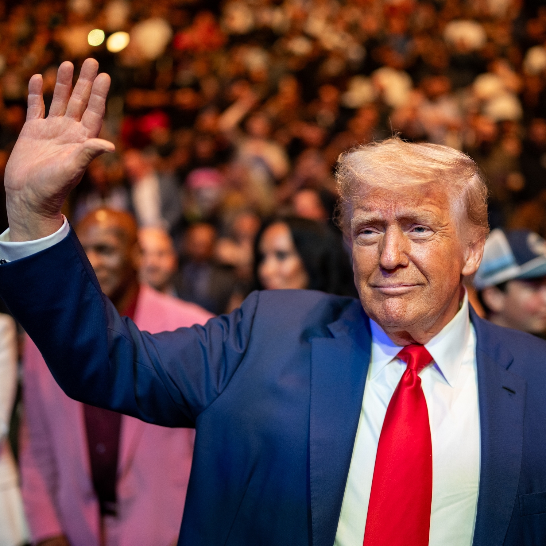 President Donald Trump attends UFC 316 at the Prudential Center in Newark, NJ., June 7, 2025.