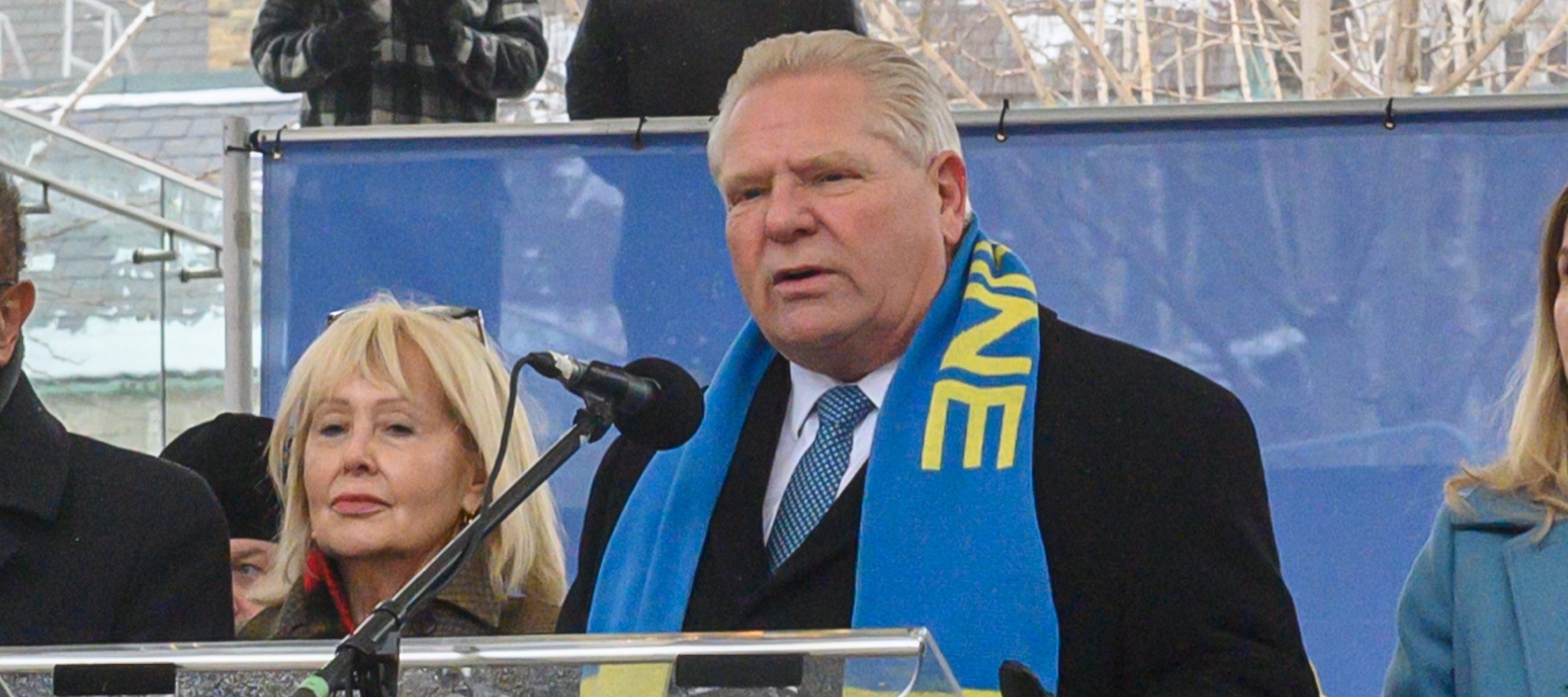 Doug Ford speaks at an event in Toronto, Ontario.