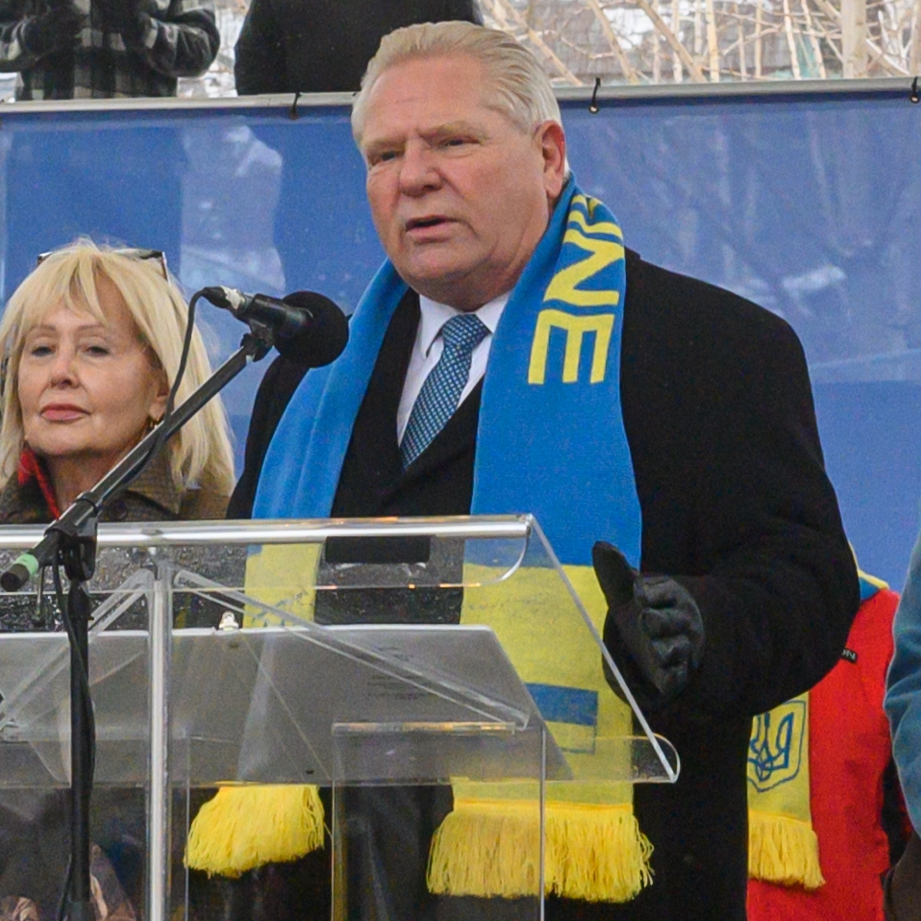 Doug Ford speaks at an event in Toronto, Ontario.