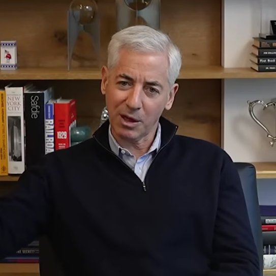 Bill Ackman speaks during an interview with Vlad Tenev.