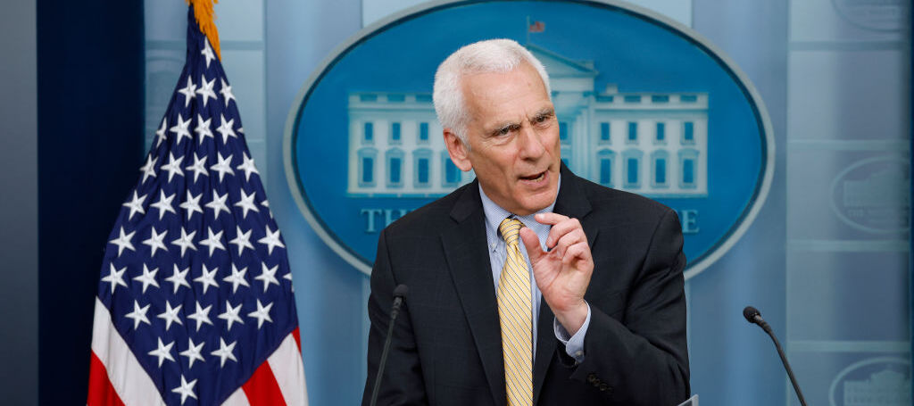 Chair of the Council of Economic Advisers Jared Bernstein speaks during the daily press briefing at the White House on August 14, 2024.