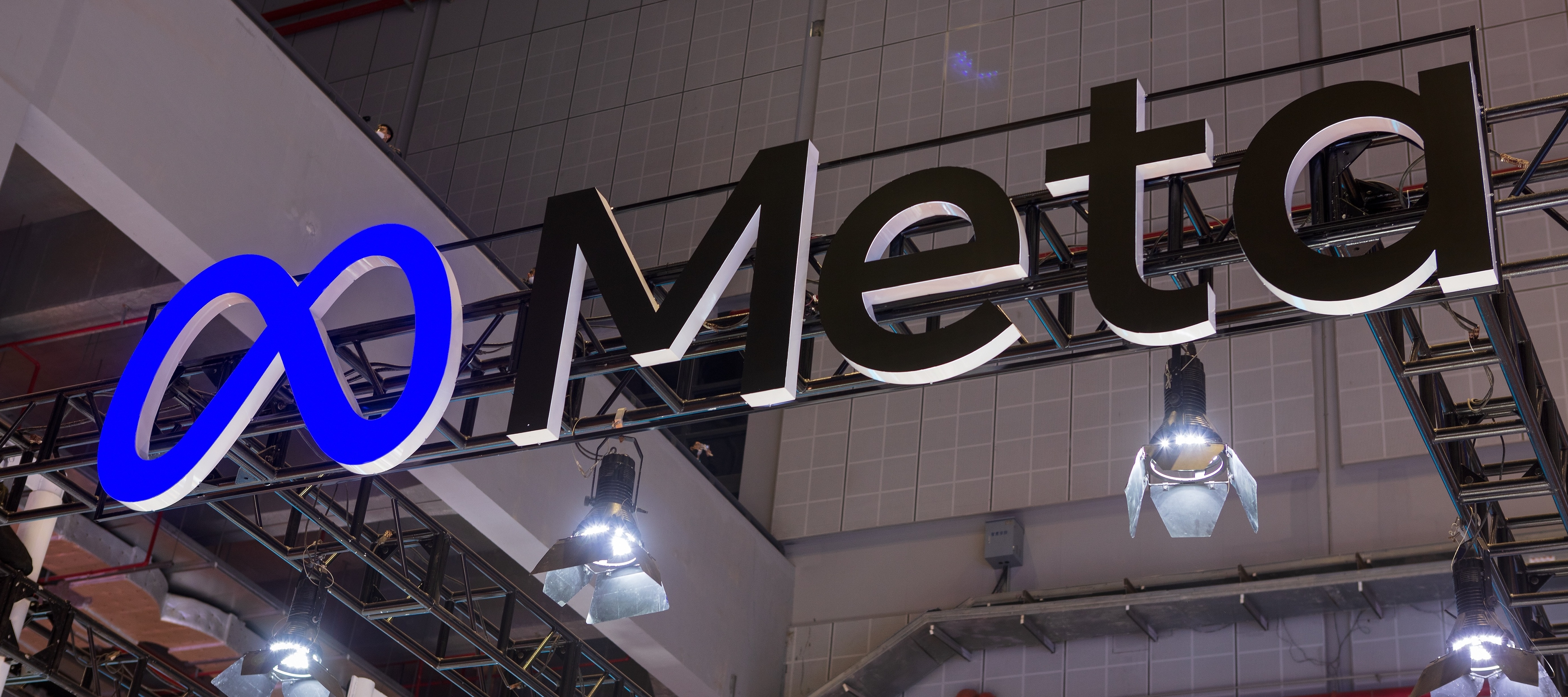 Meta sign during a convention.