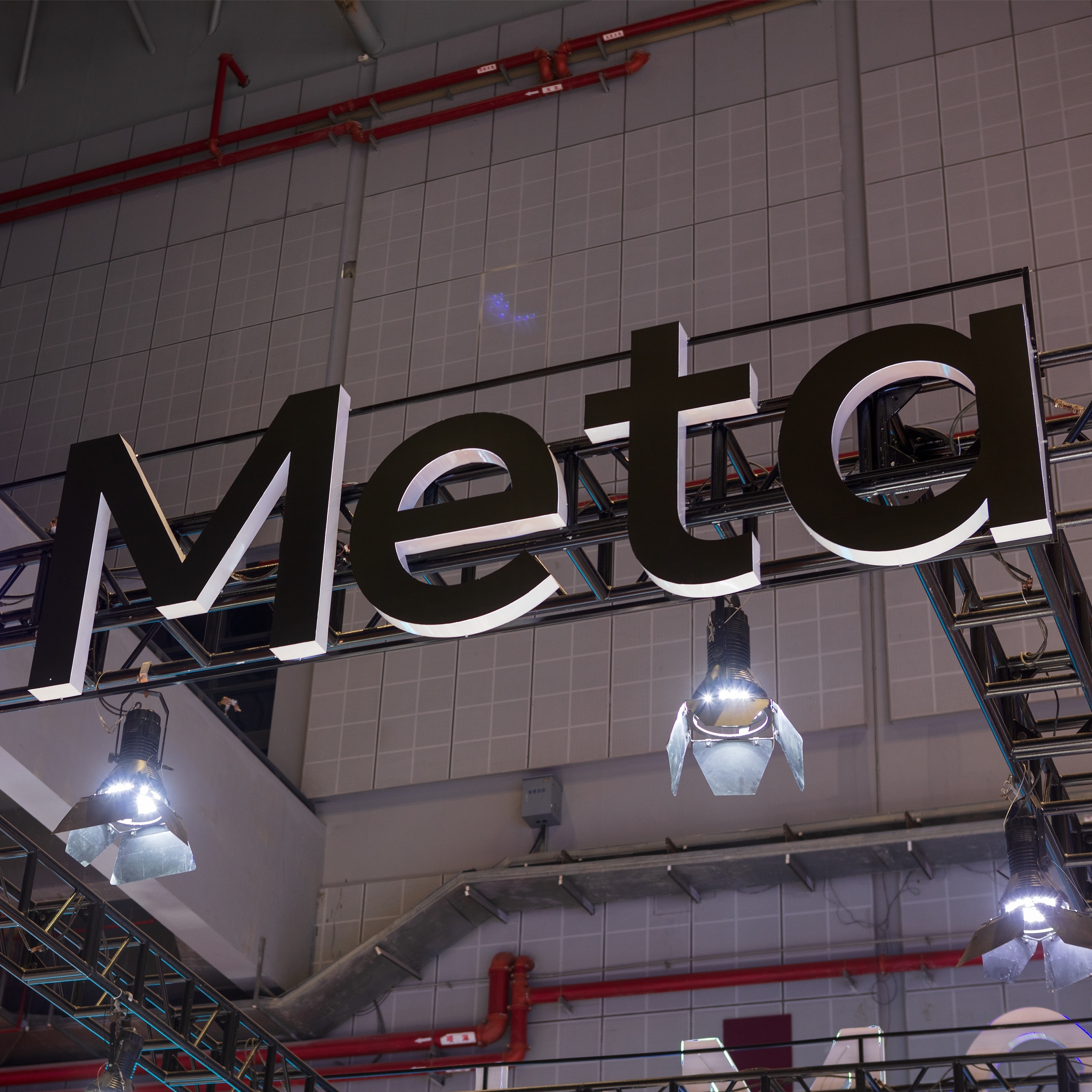 Meta sign during a convention.