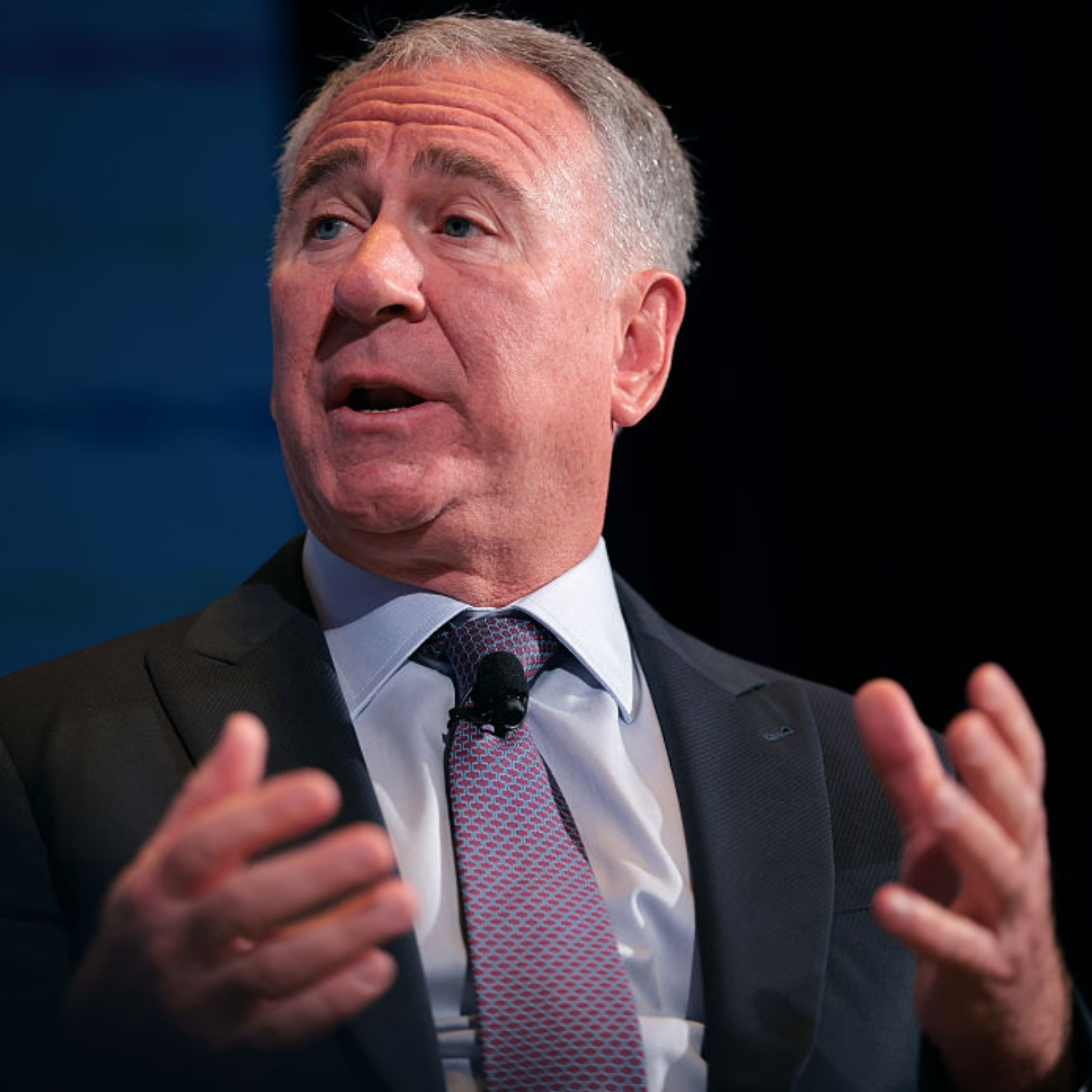 A split-image photo of Citadel CEO Ken Griffin and his NYC penthouse