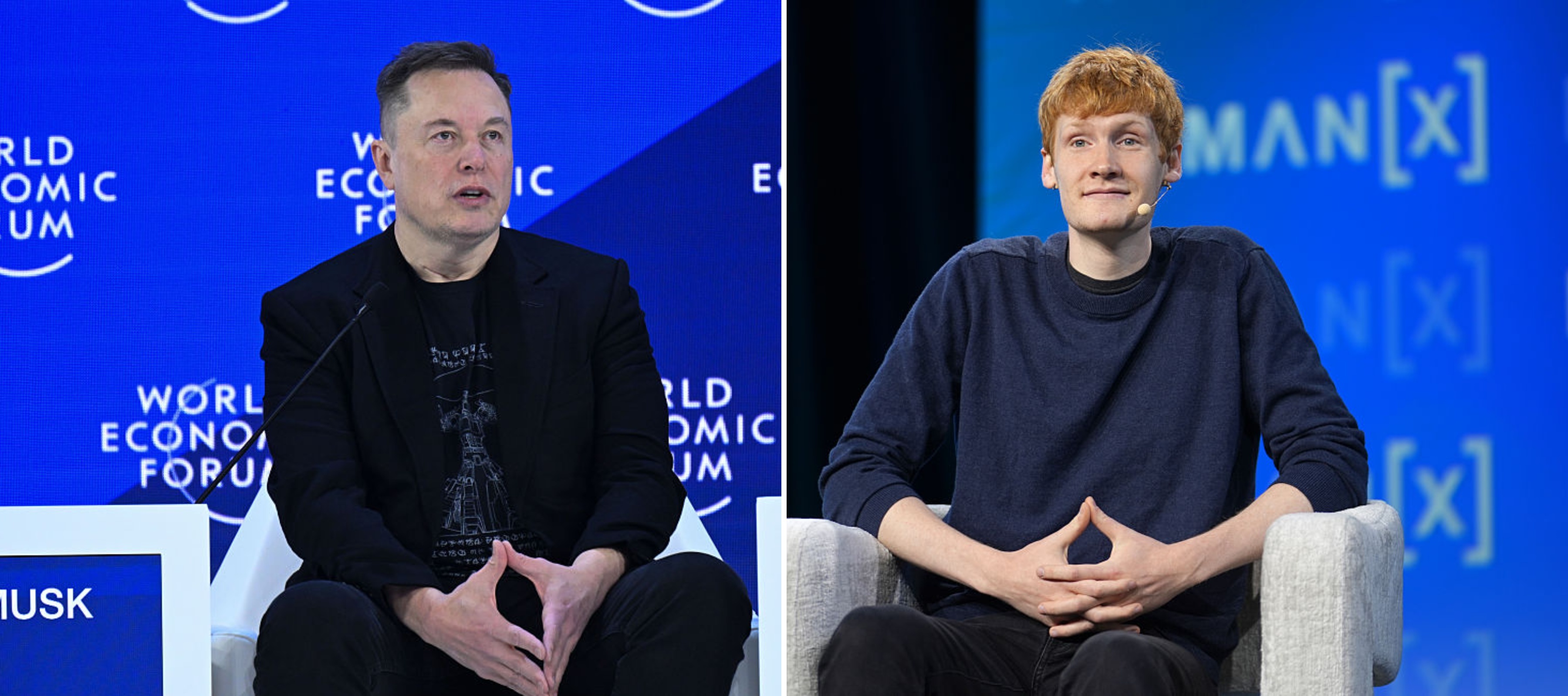 A photo of SpaceX founder Elon Musk and Cursor CEO Michael Truell