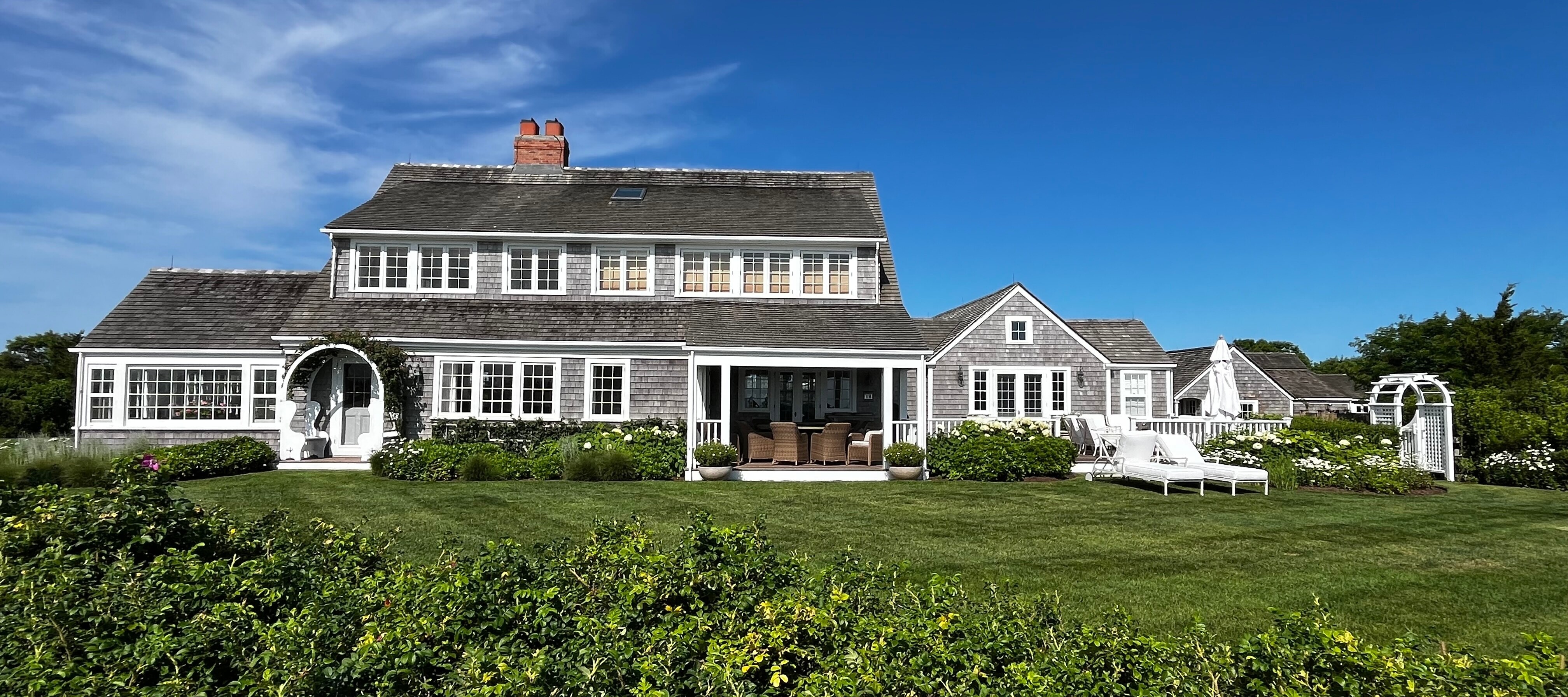House with large lawn on Nantucket Island