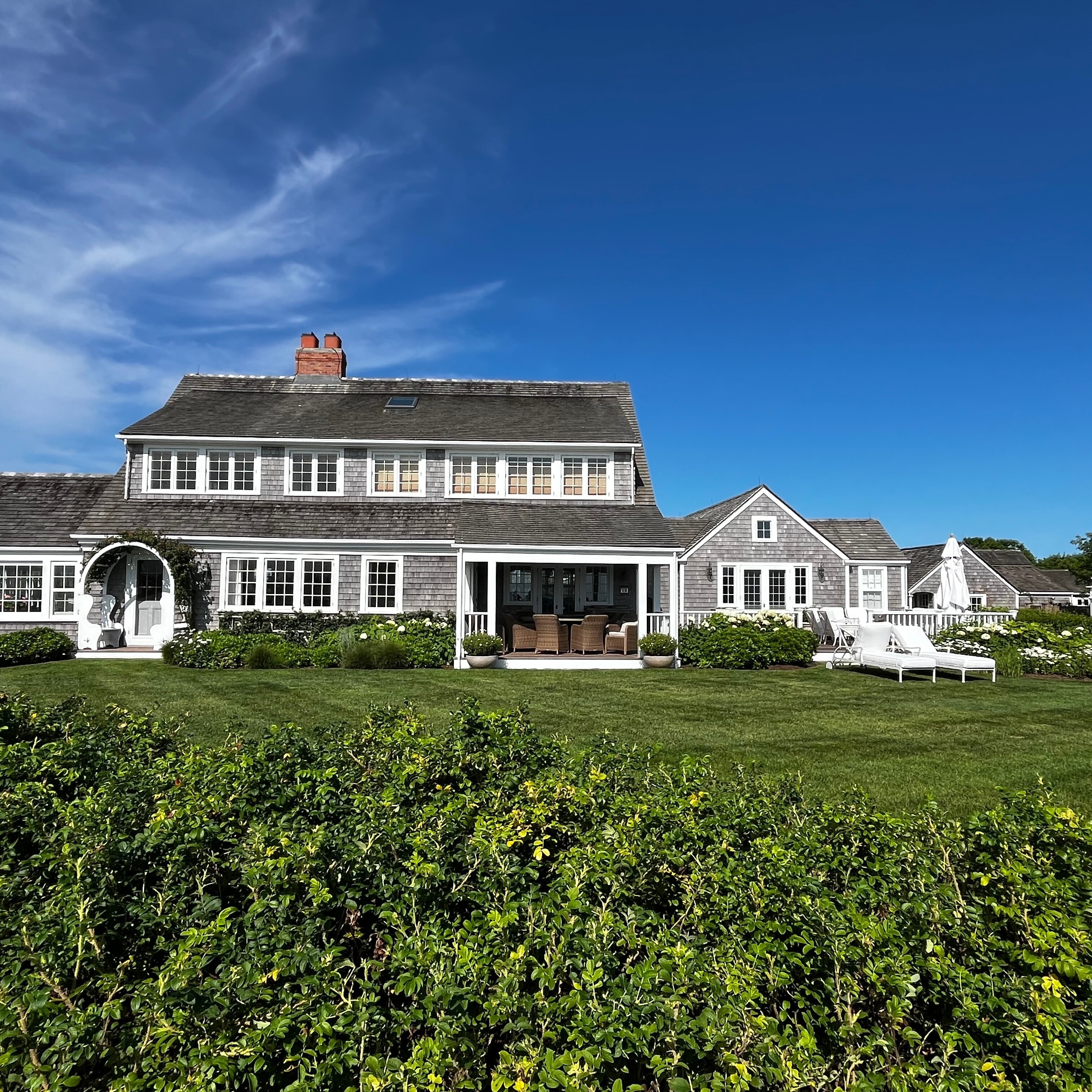 House with large lawn on Nantucket Island
