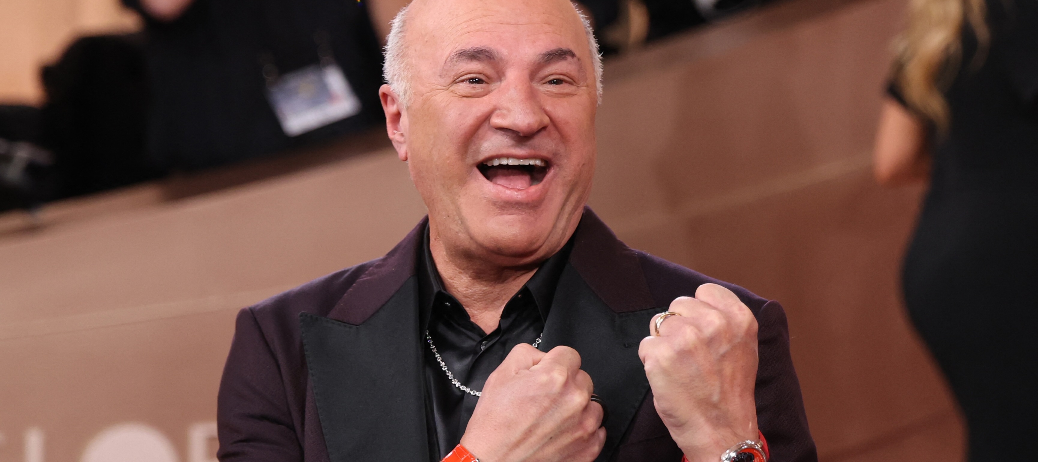 Kevin O'Leary, seen here on the red carpet at the Golden Globe Awards on Jan.11, 2026, is getting pushback from locals for a massive data center project in rural Utah.