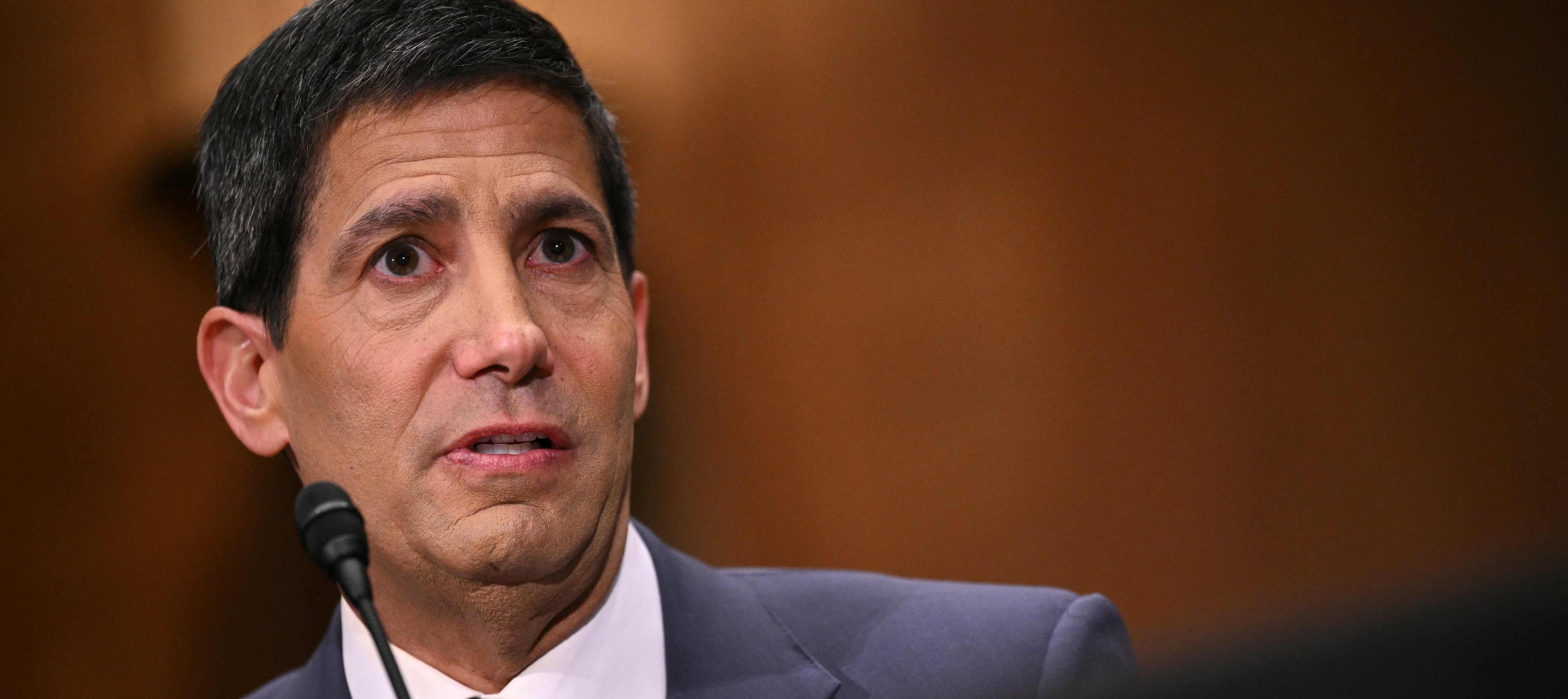 Kevin Warsh, nominee for US Federal Reserve Chair, testifies during a Senate Banking Committee hearing on his nomination.