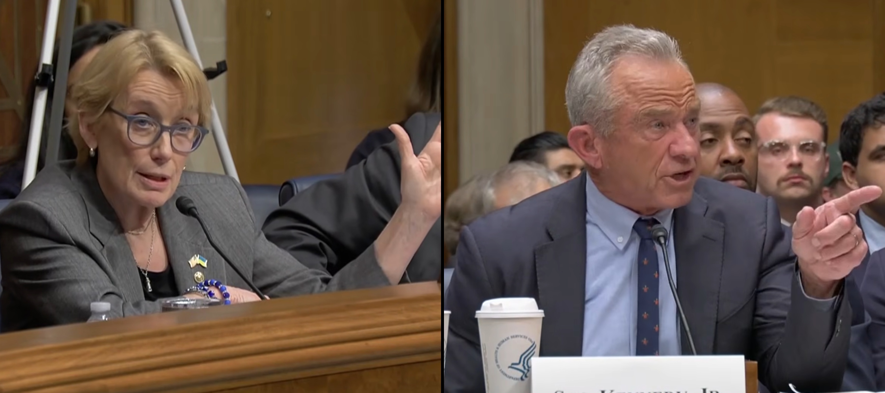 Sen. Maggie Hassan has heated exchange with RFK Jr. about rising grocery prices.