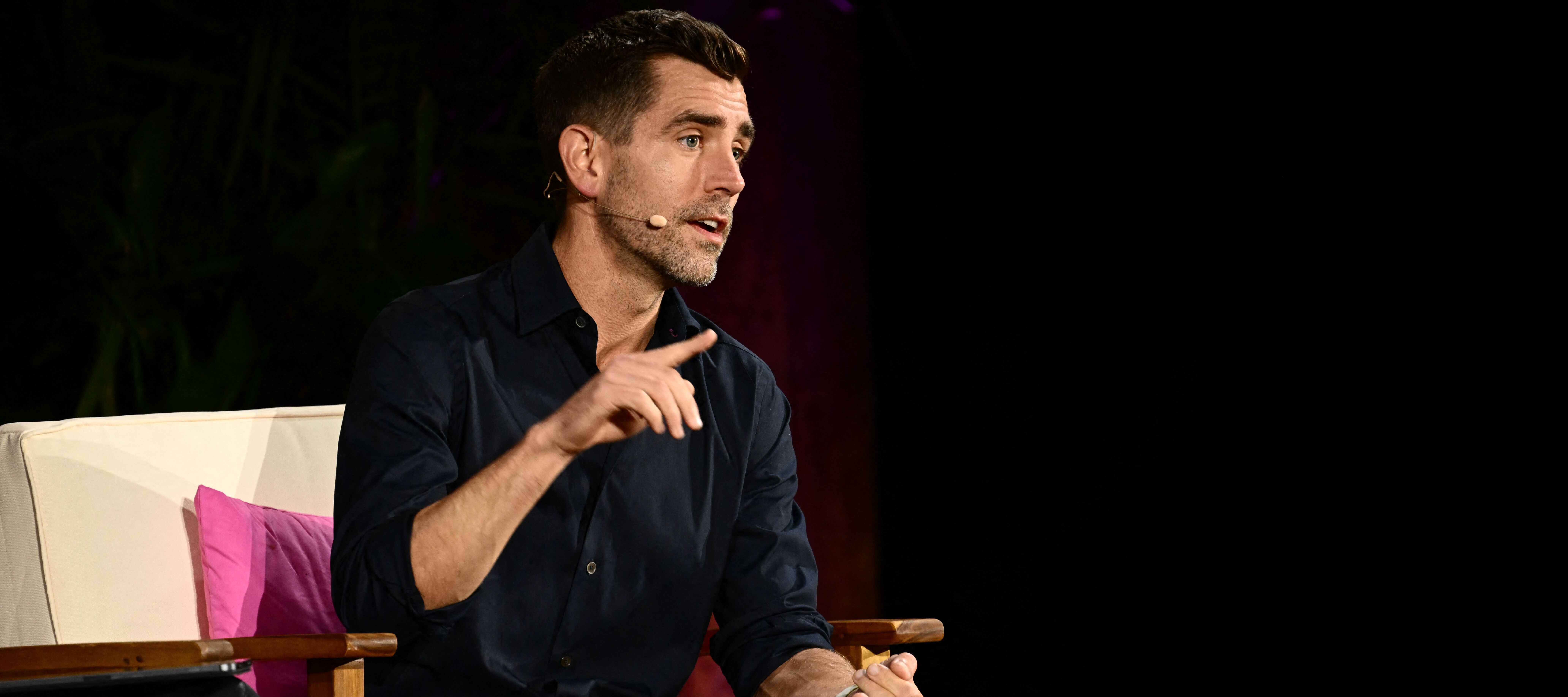 Meta’s Chief Product Officer, Chris Cox, talks at an event.