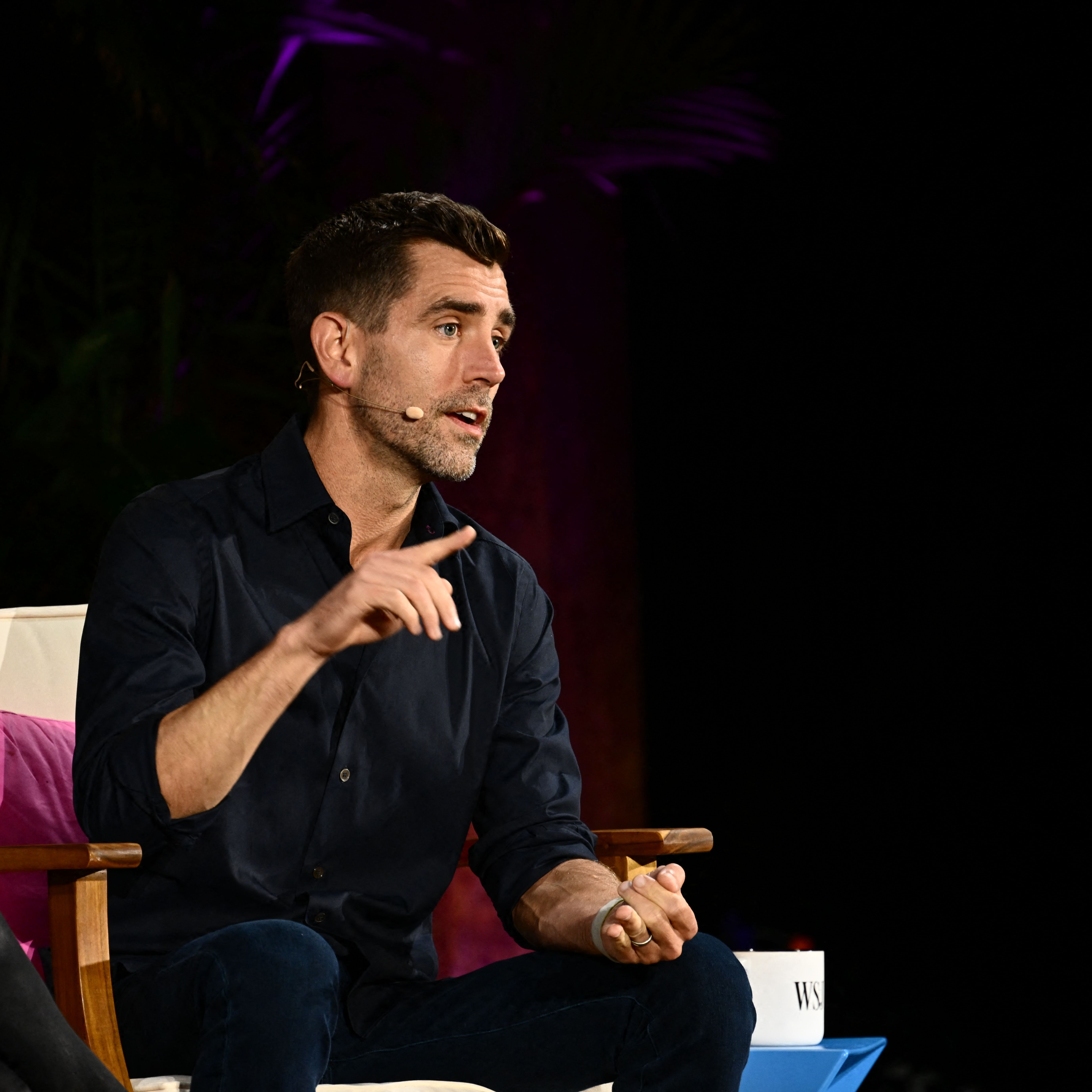 Meta’s Chief Product Officer, Chris Cox, talks at an event.