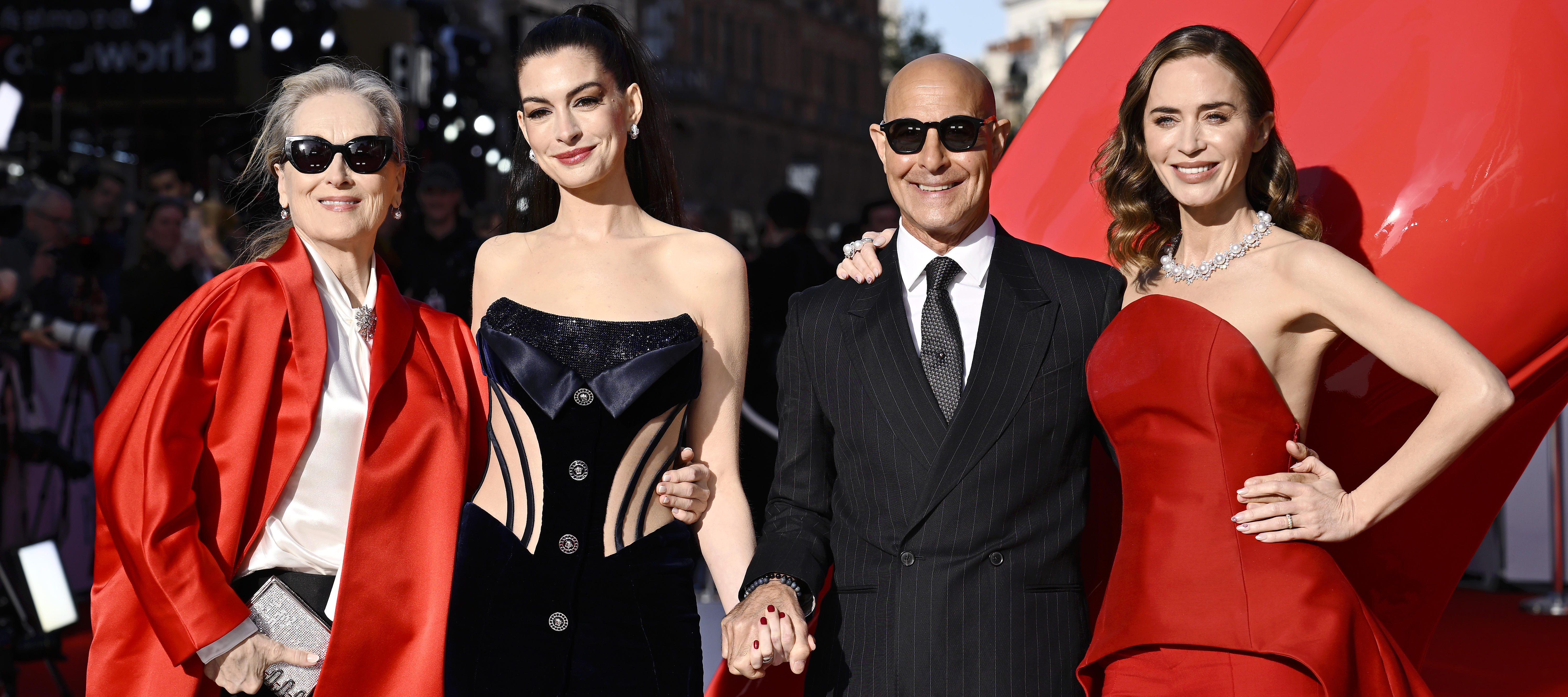 Meryl Streep, Anne Hathaway, Stanley Tucci and Emily Blunt attend "The Devil Wears Prada 2" European Premiere in London, England.