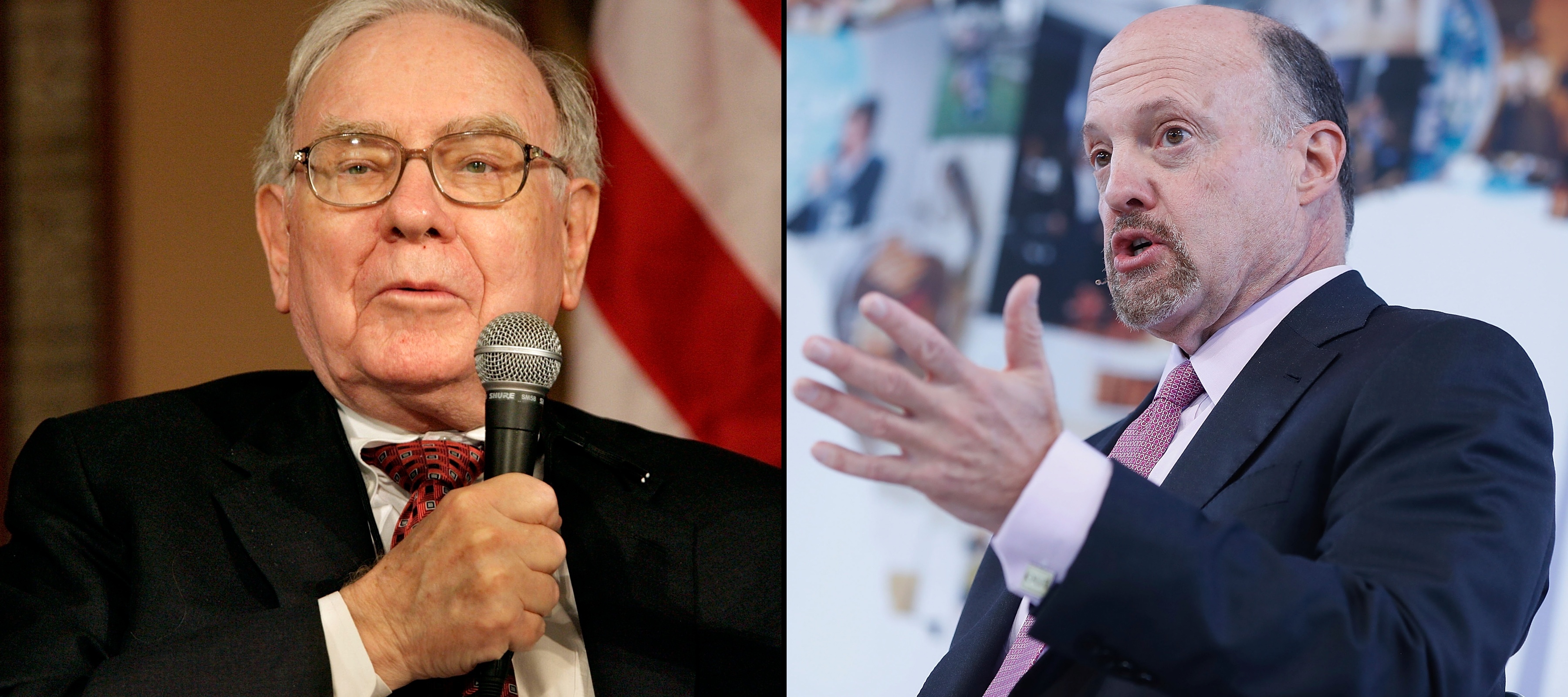 L: Warren Buffet, R: Jim Cramer