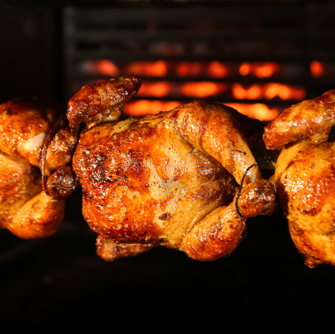Photo of rotisserie chickens