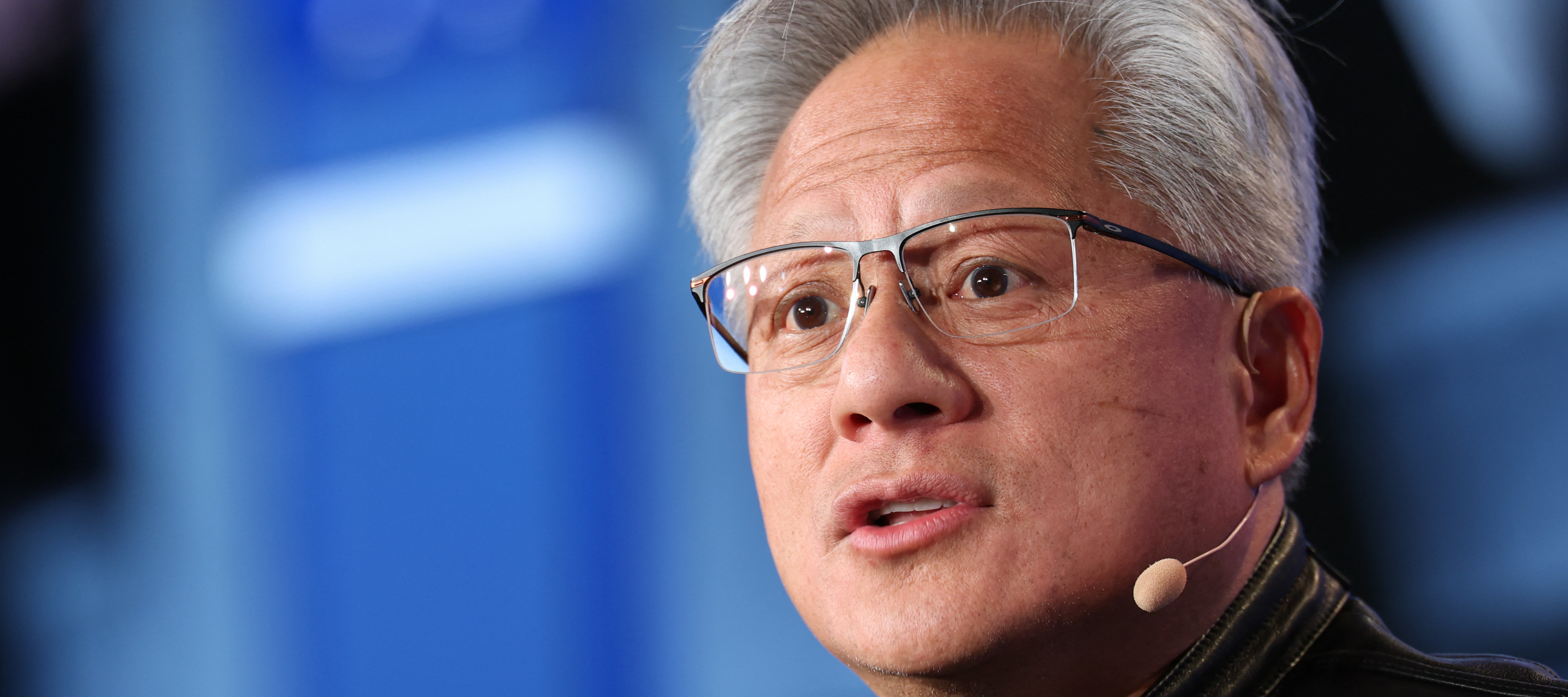 Nvidia founder and CEO, Jensen Huang, speaks during the 29th annual Milken Institute Global Conference