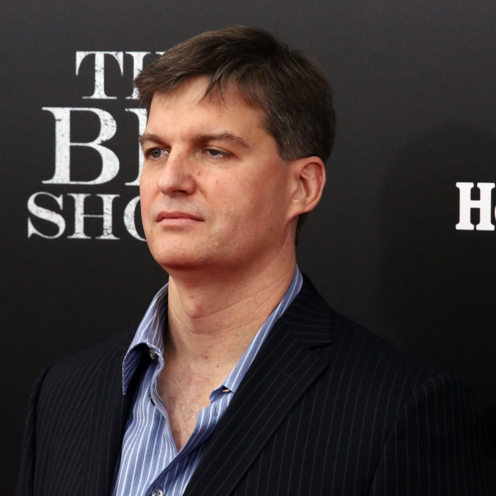 Left: Gamestop storefront Right: Michael Burry attends "The Big Short" New York screening