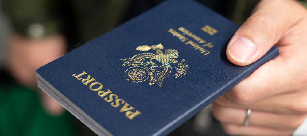 A photo of a US passport