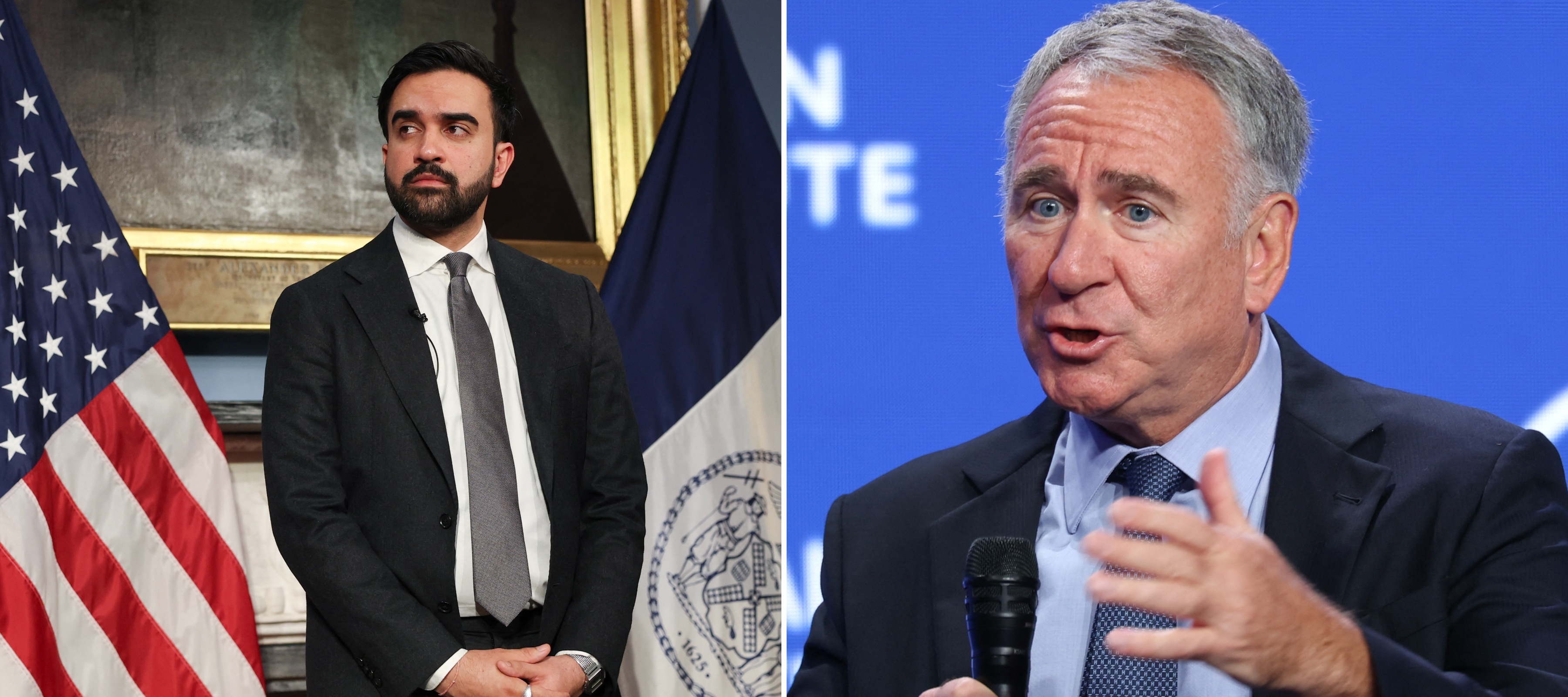 R: Zohran Mamdani, L: Ken Griffin