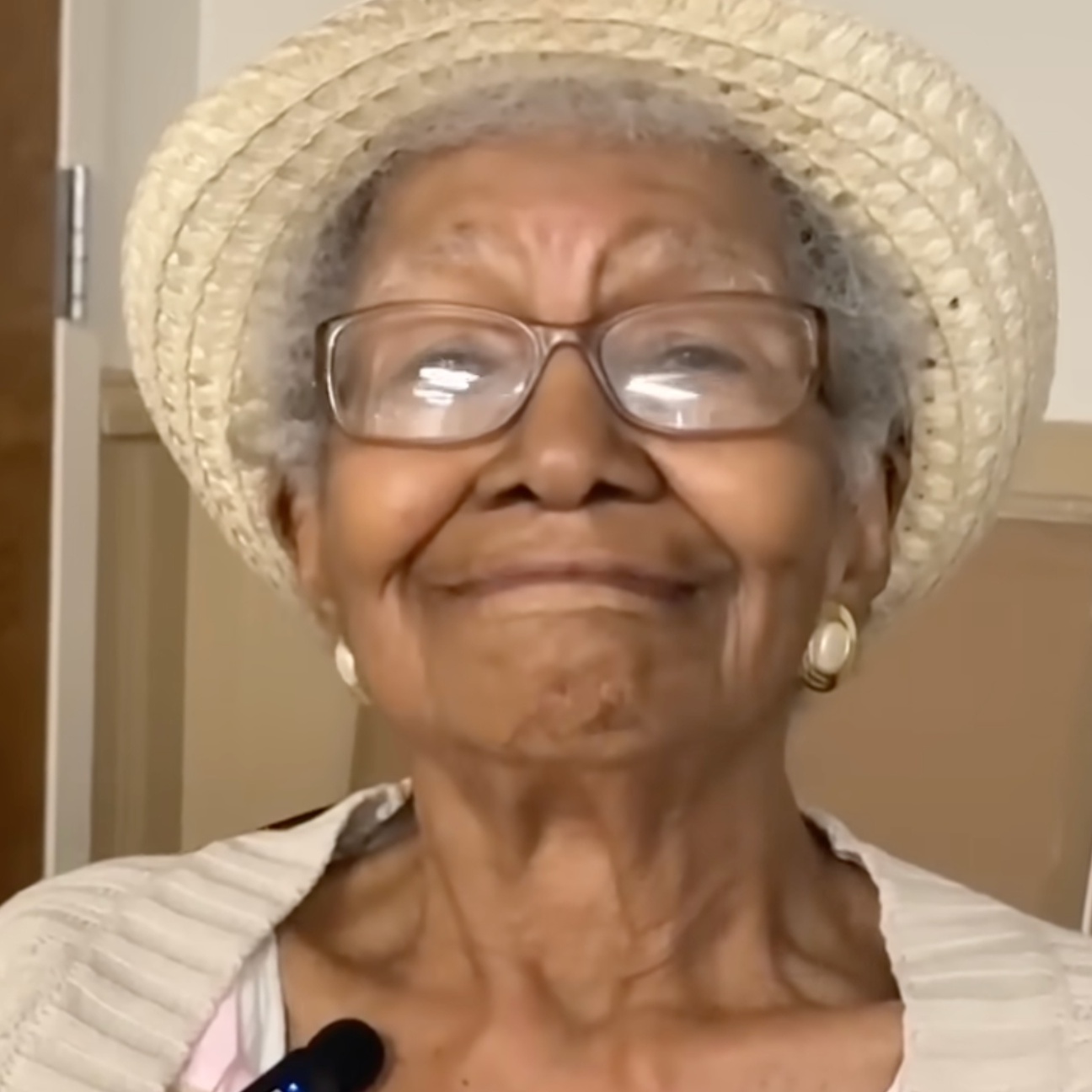 A compilation image of Susan Young Browne as a young woman and at 108.