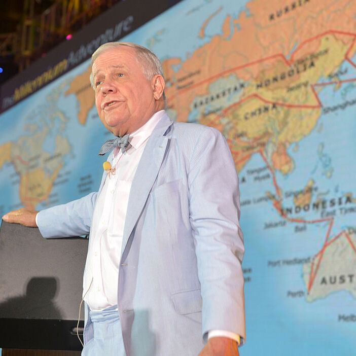 Jim Rogers, American businessman, investor and author, attends an economic forum.