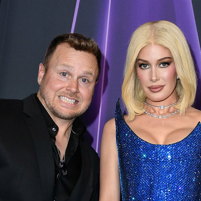 US television personalities Heidi Montag and her husband Spencer Pratt arrive for the 51st American Music Awards at the Fontainebleau in Las Vegas, Nevada on May 26, 2025. (