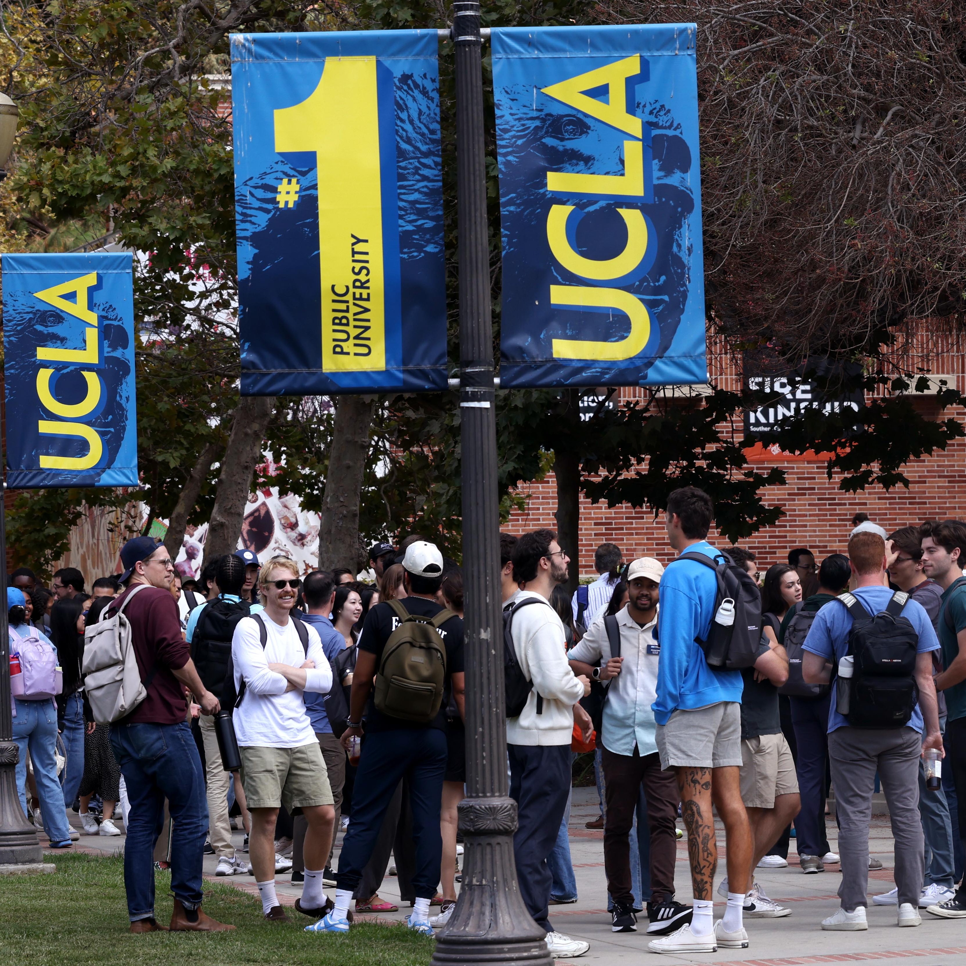 UCLA Anderson Full-Time MBA Advantage students gather on the UCLA campus in Westwood on September 10, 2025.