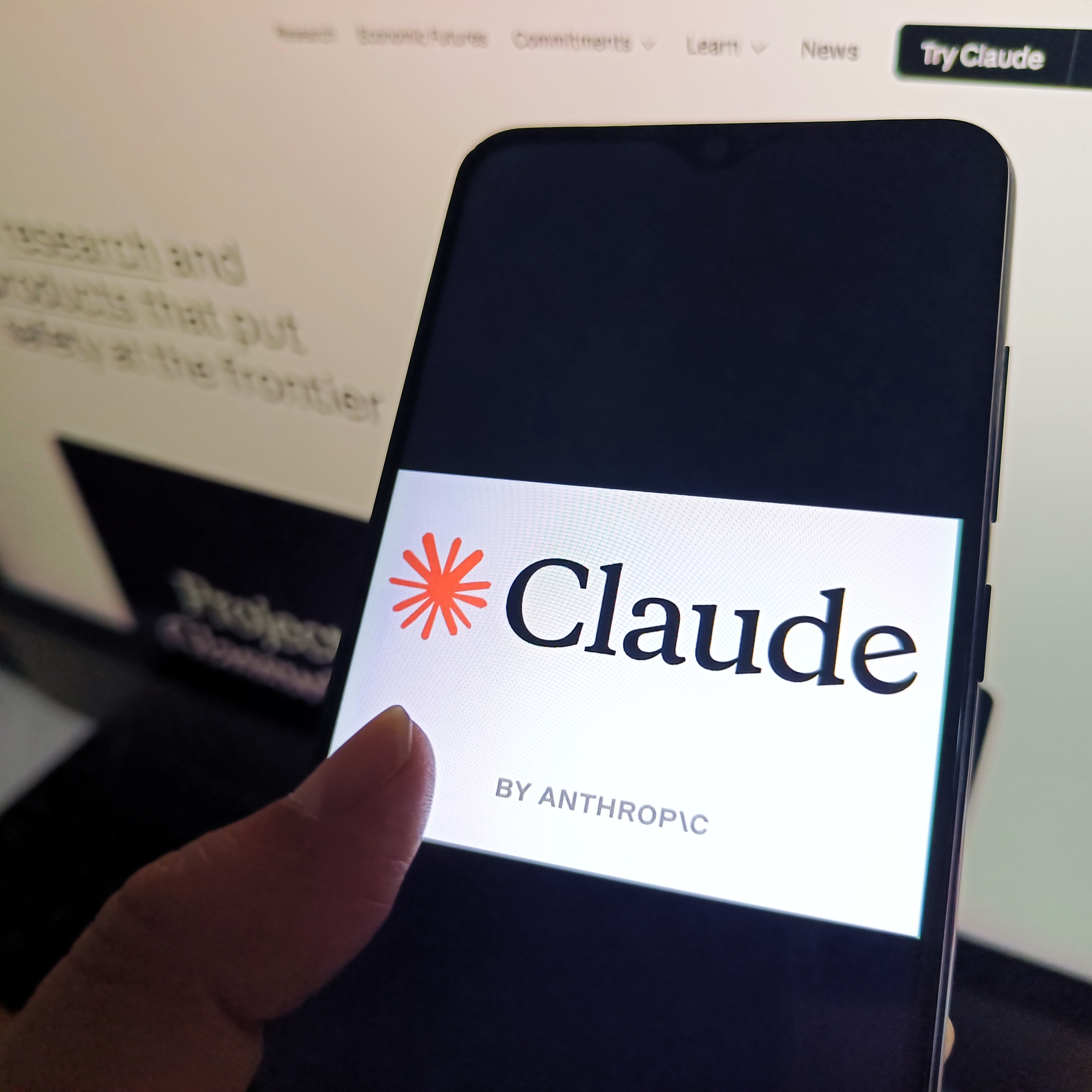 Claude app displayed on smartphone